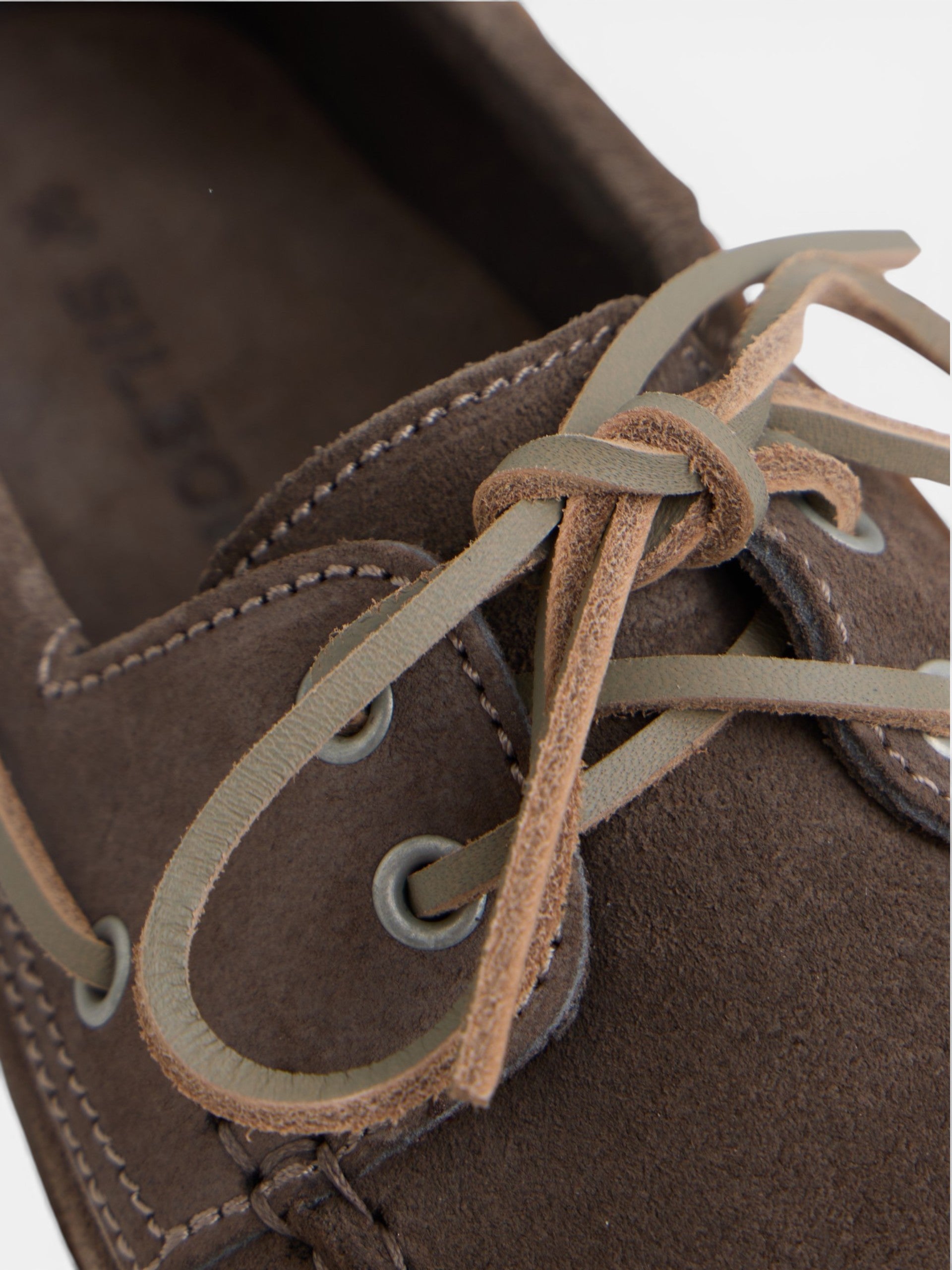 Brown sport boat shoe