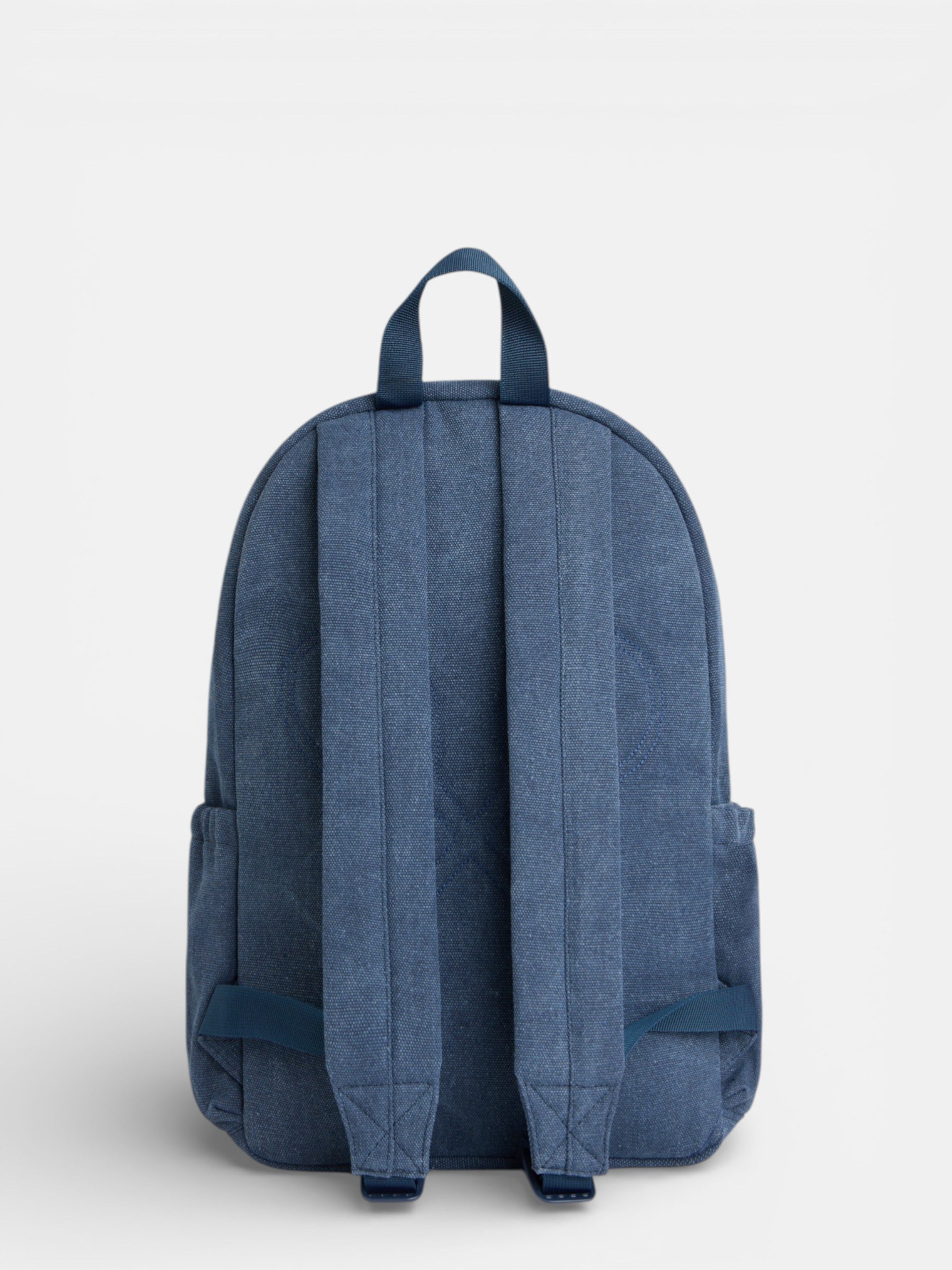 Mochila com detalhe em pele azul-marinho