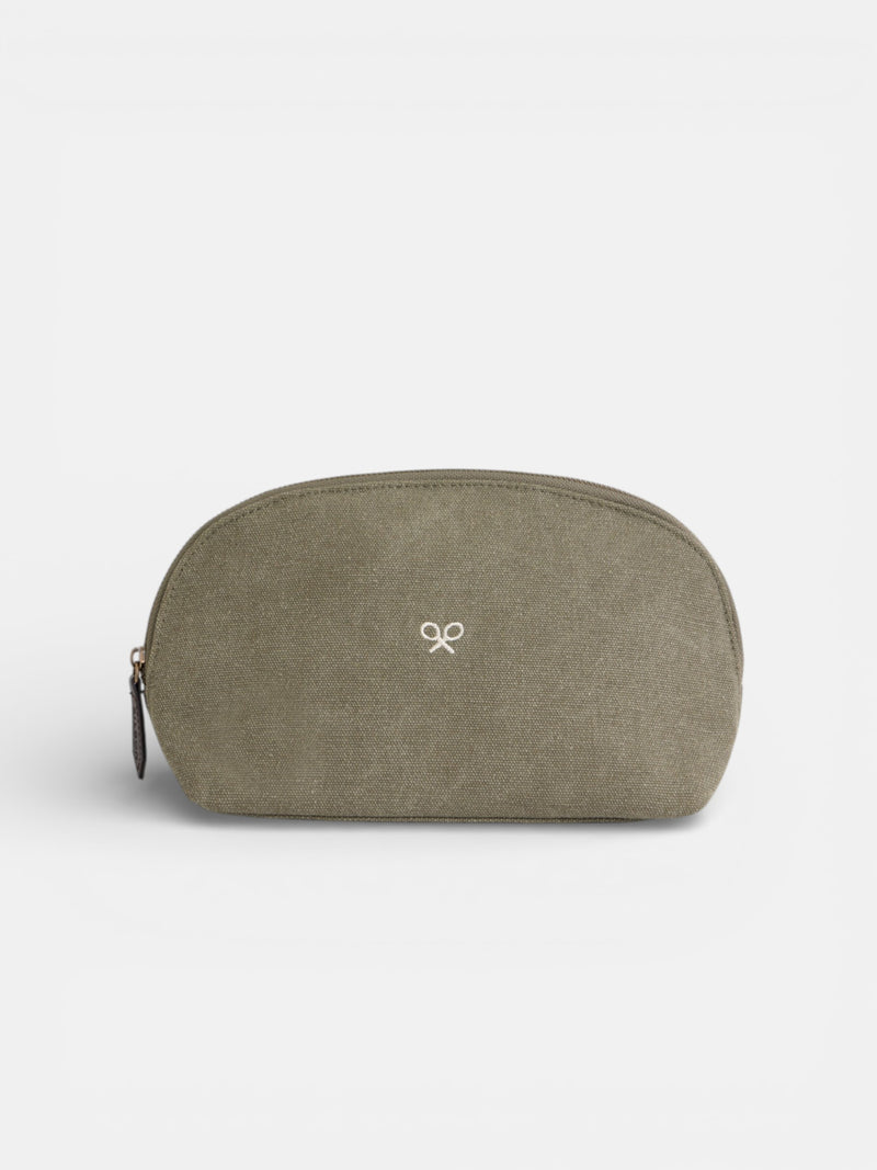 Casual green toiletry bag
