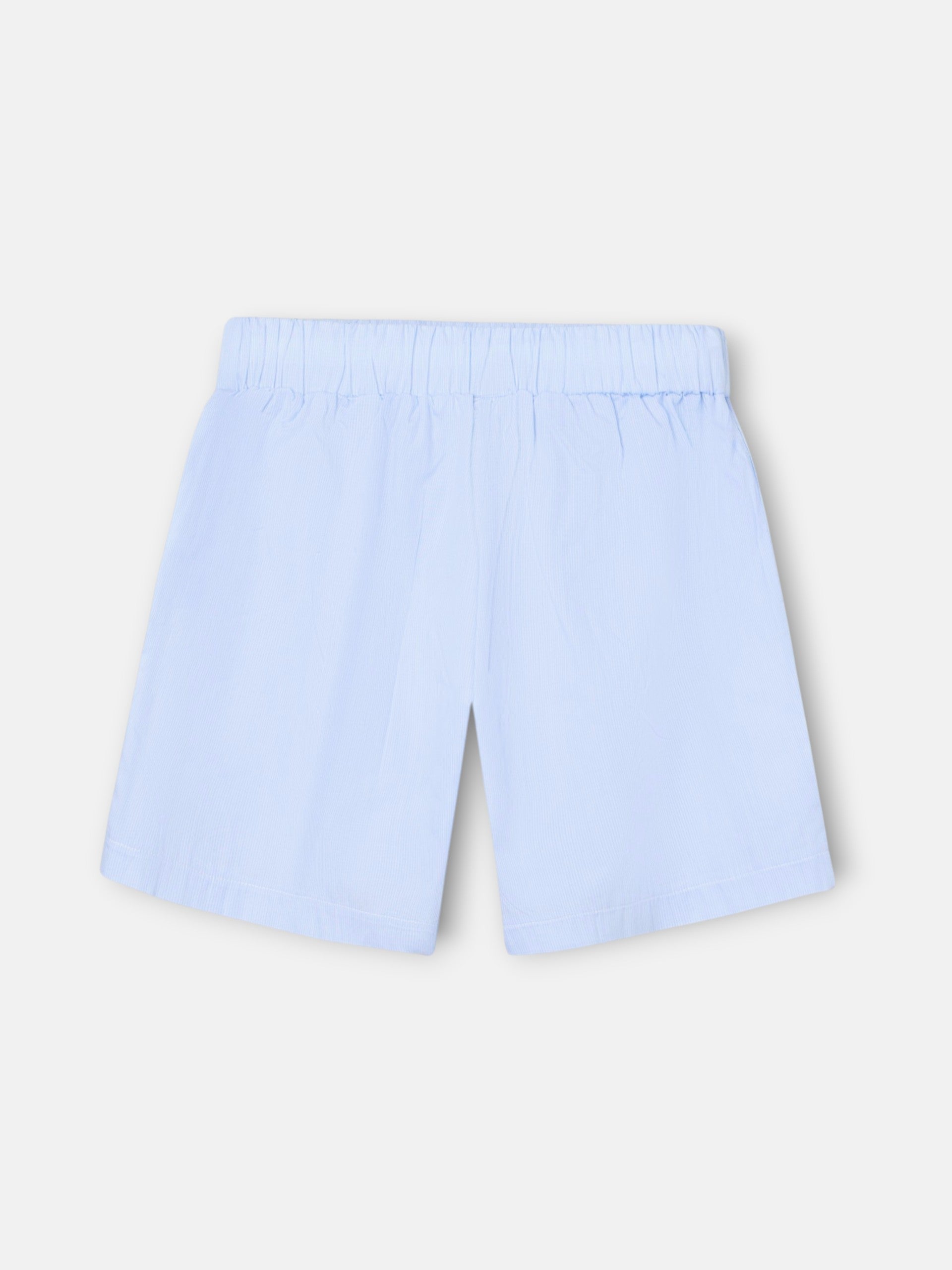 Pijama corto bolsillo rayas azul marino