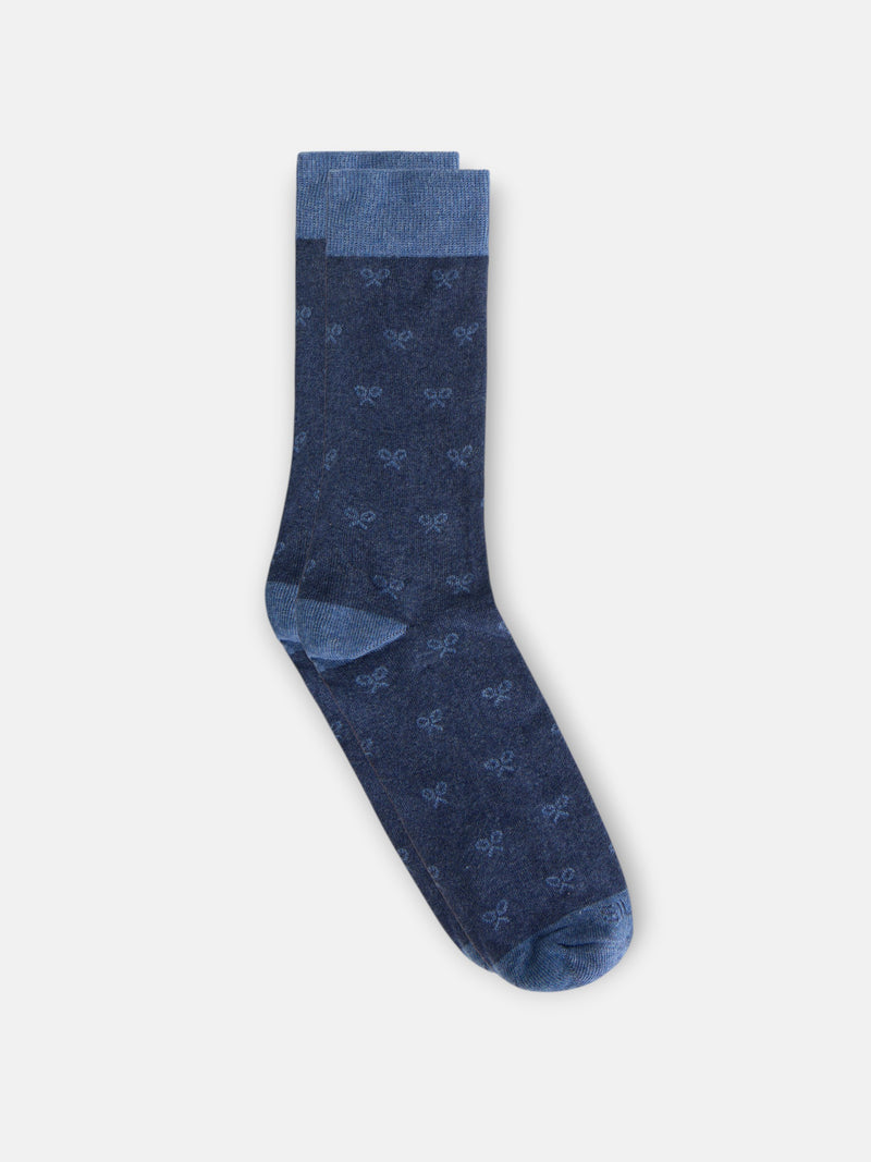 Meia multiraquete azul-marinho