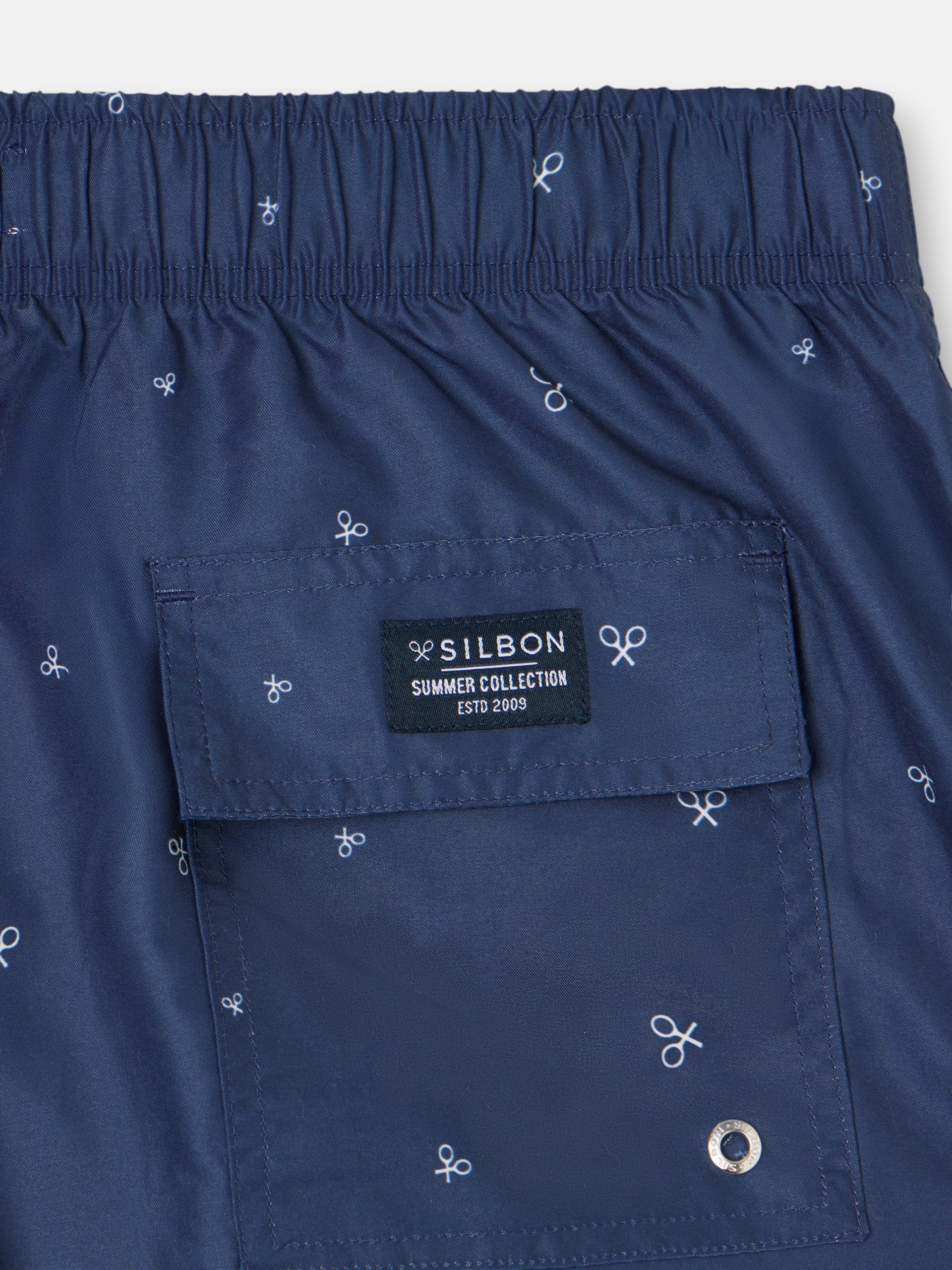 Navy blue mini tennis racket swimsuit