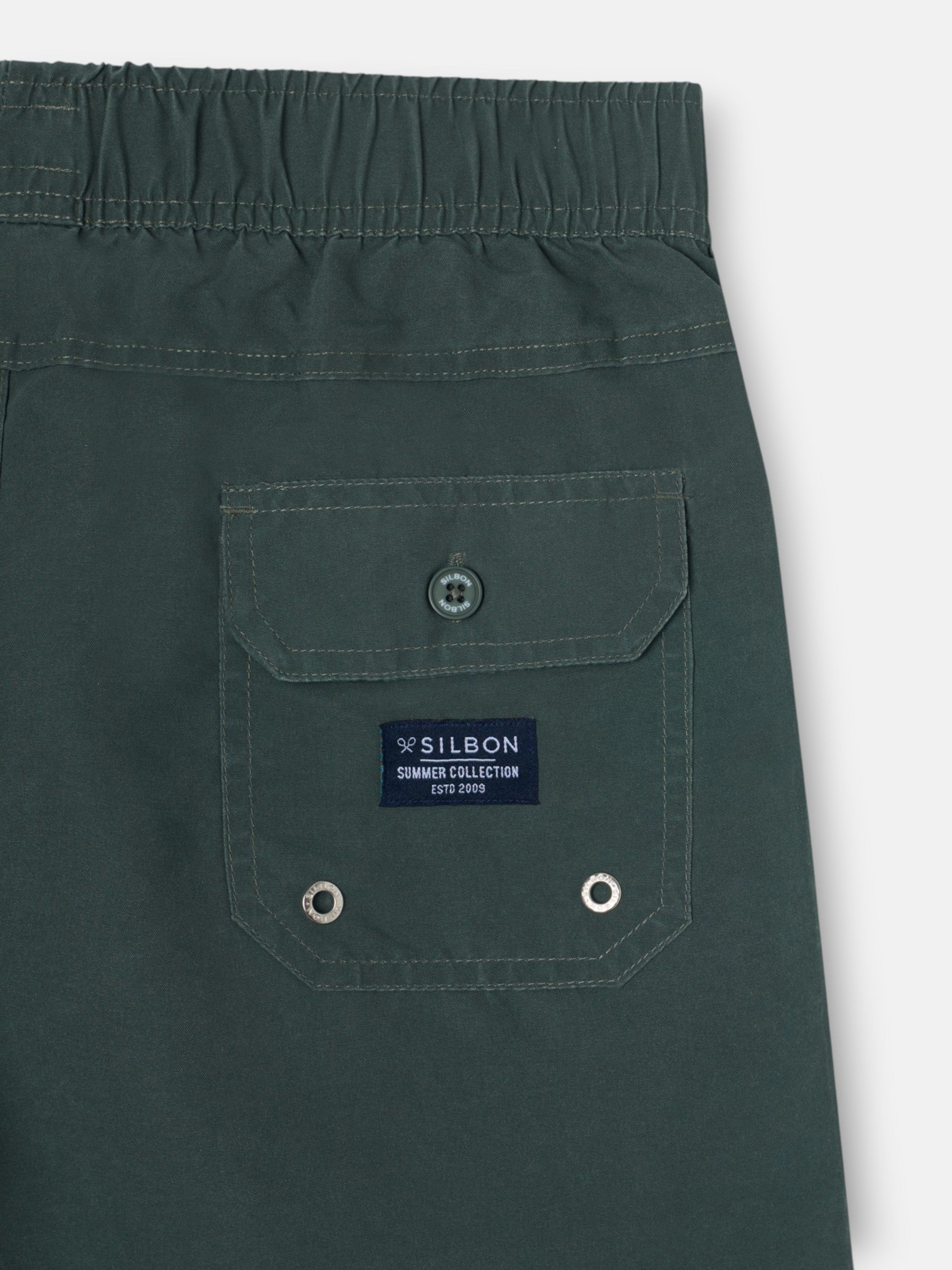 Dark green plain swimsuit