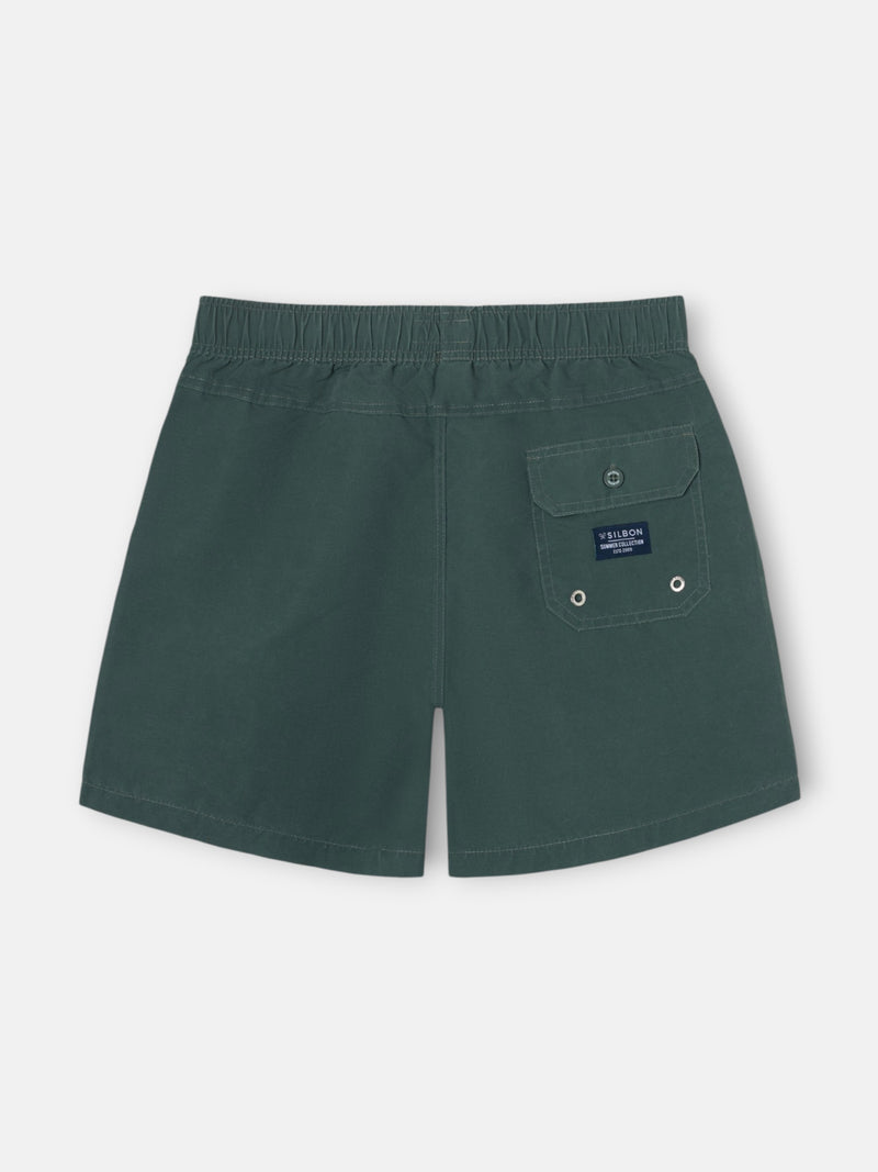 Dark green plain swimsuit