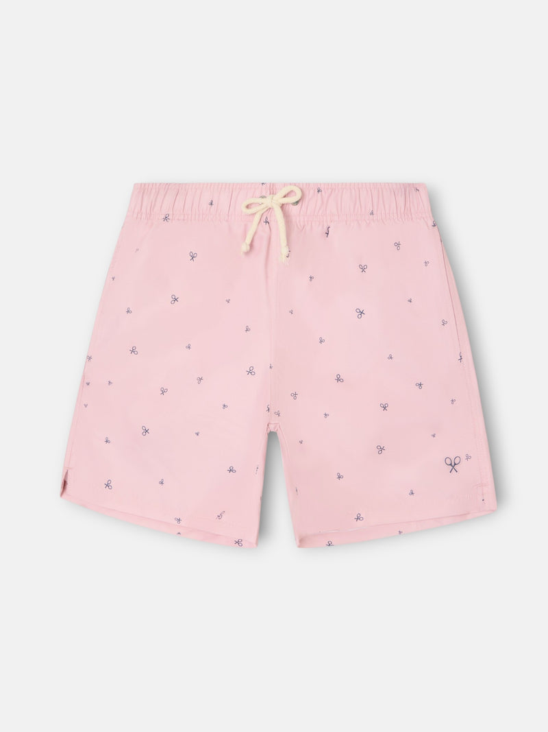 Bañador miniraquetas coral