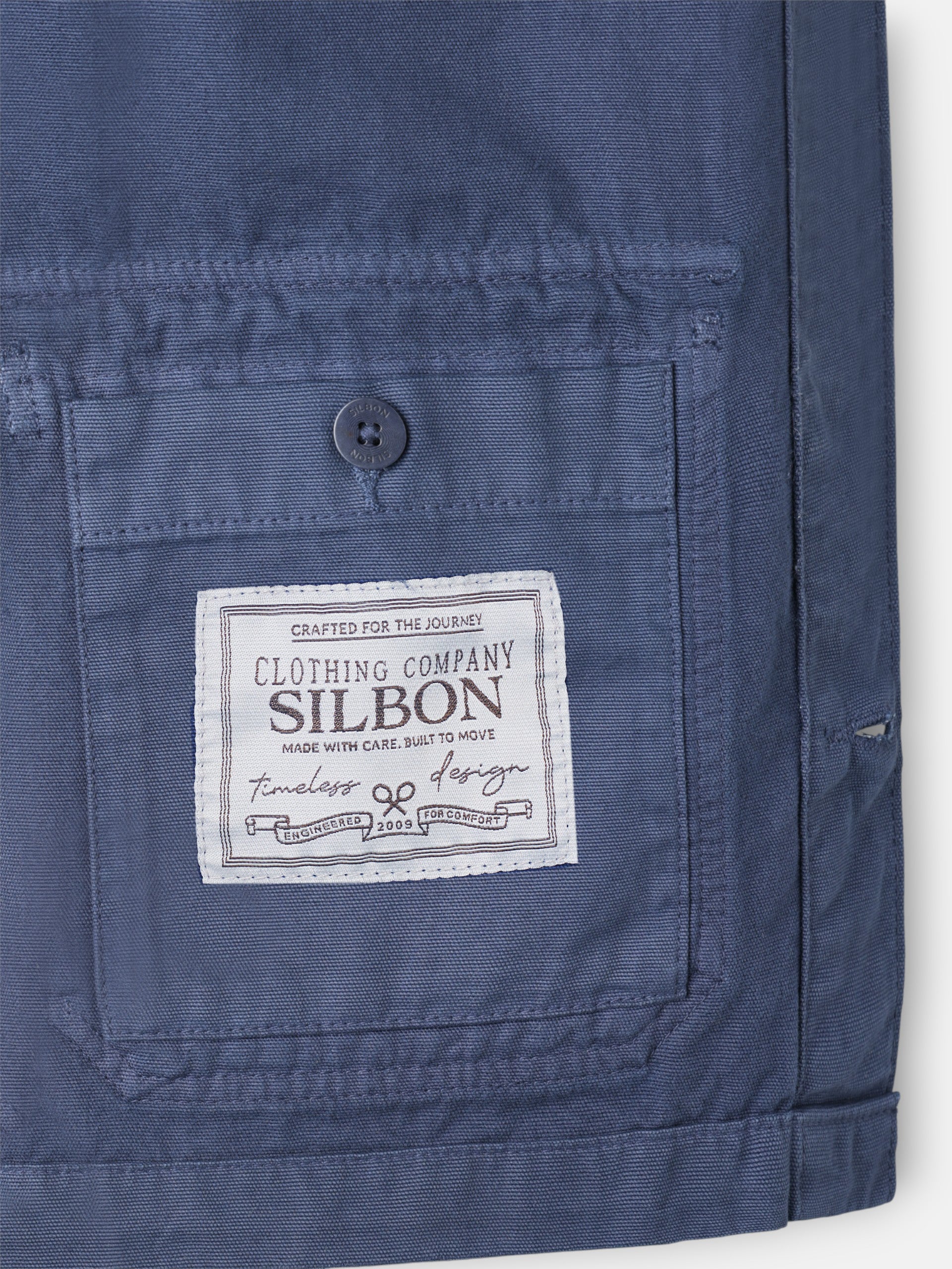 Cruise navy blue overshirt with pockets