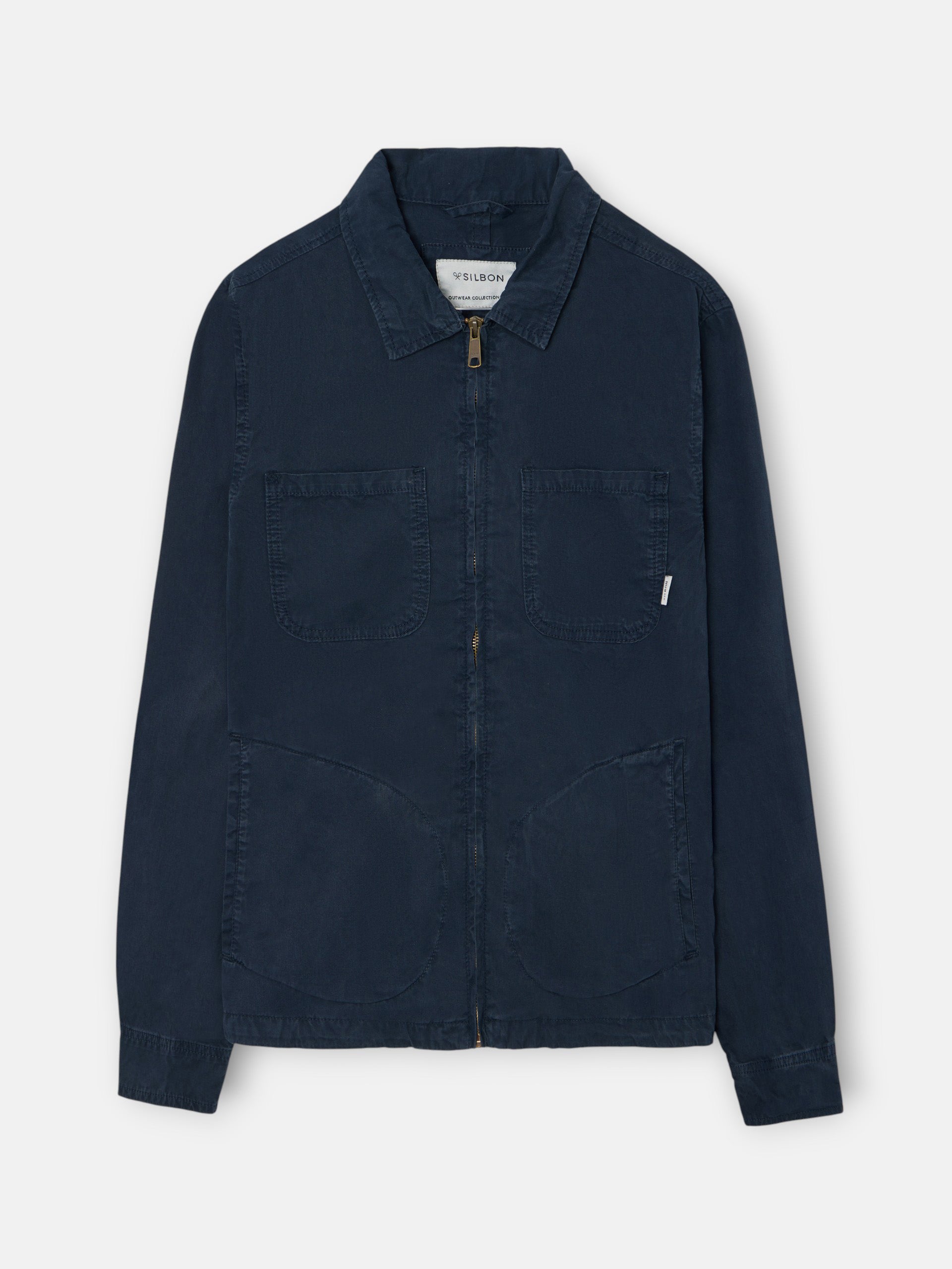 Chaqueta cuello Harrington azul marino