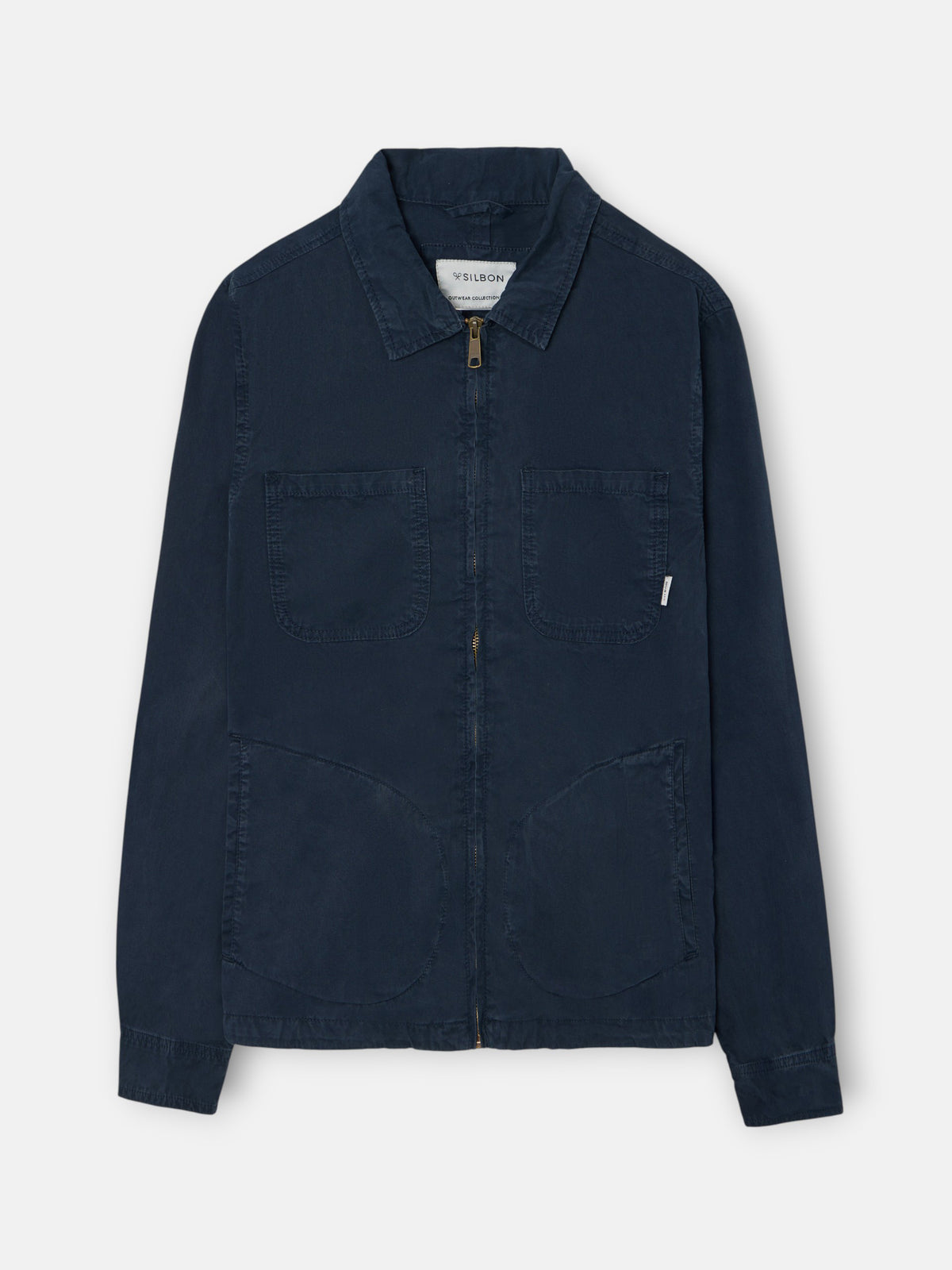 Navy blue Harrington collar jacket