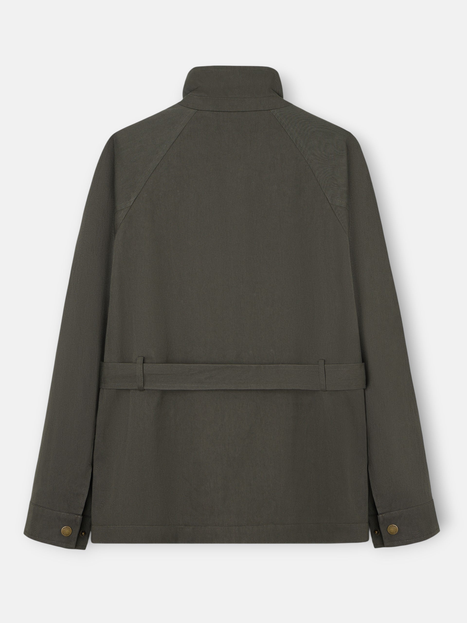 Casual jacket with green belt