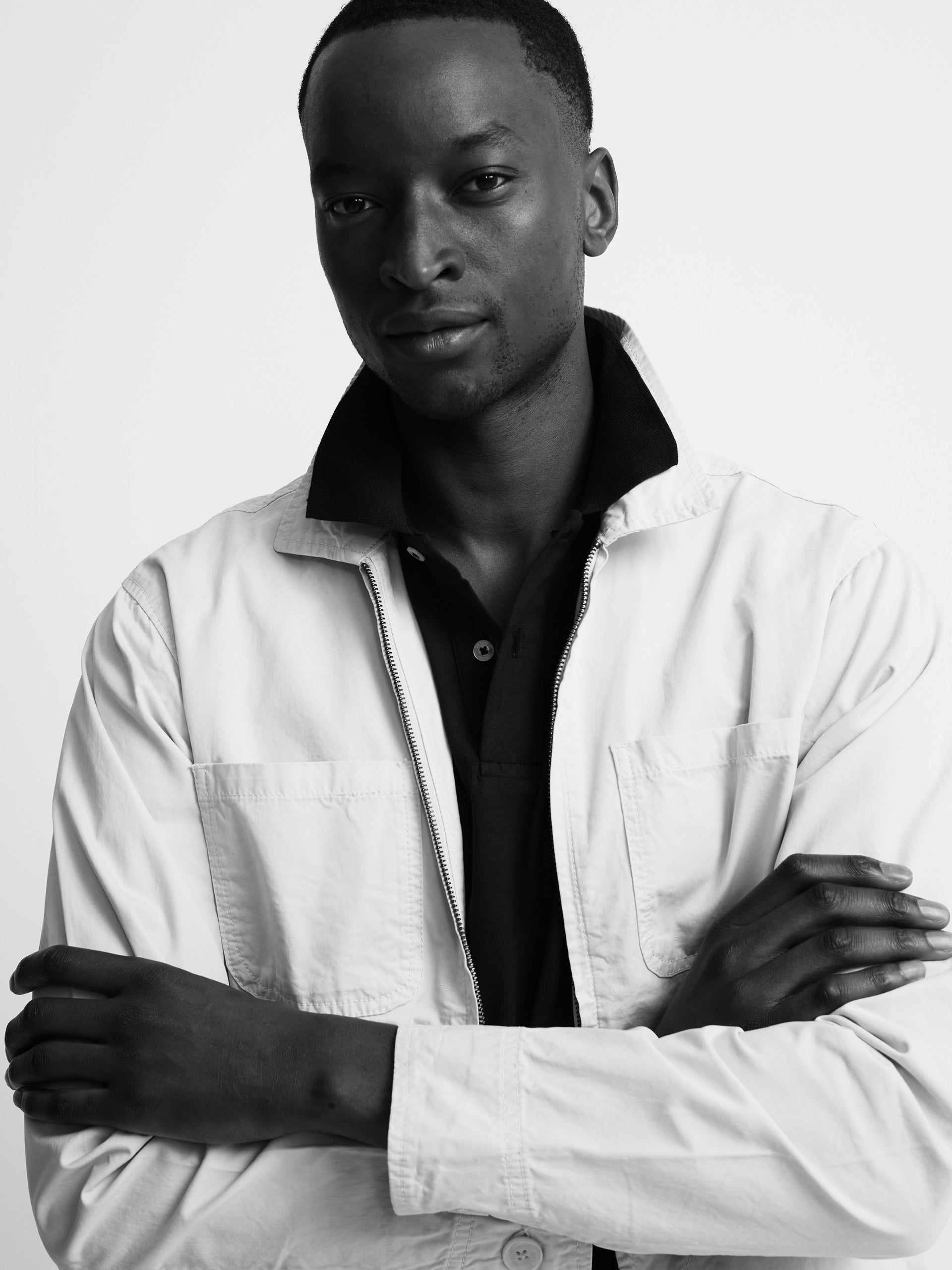 Chaqueta cuello Harrington piedra