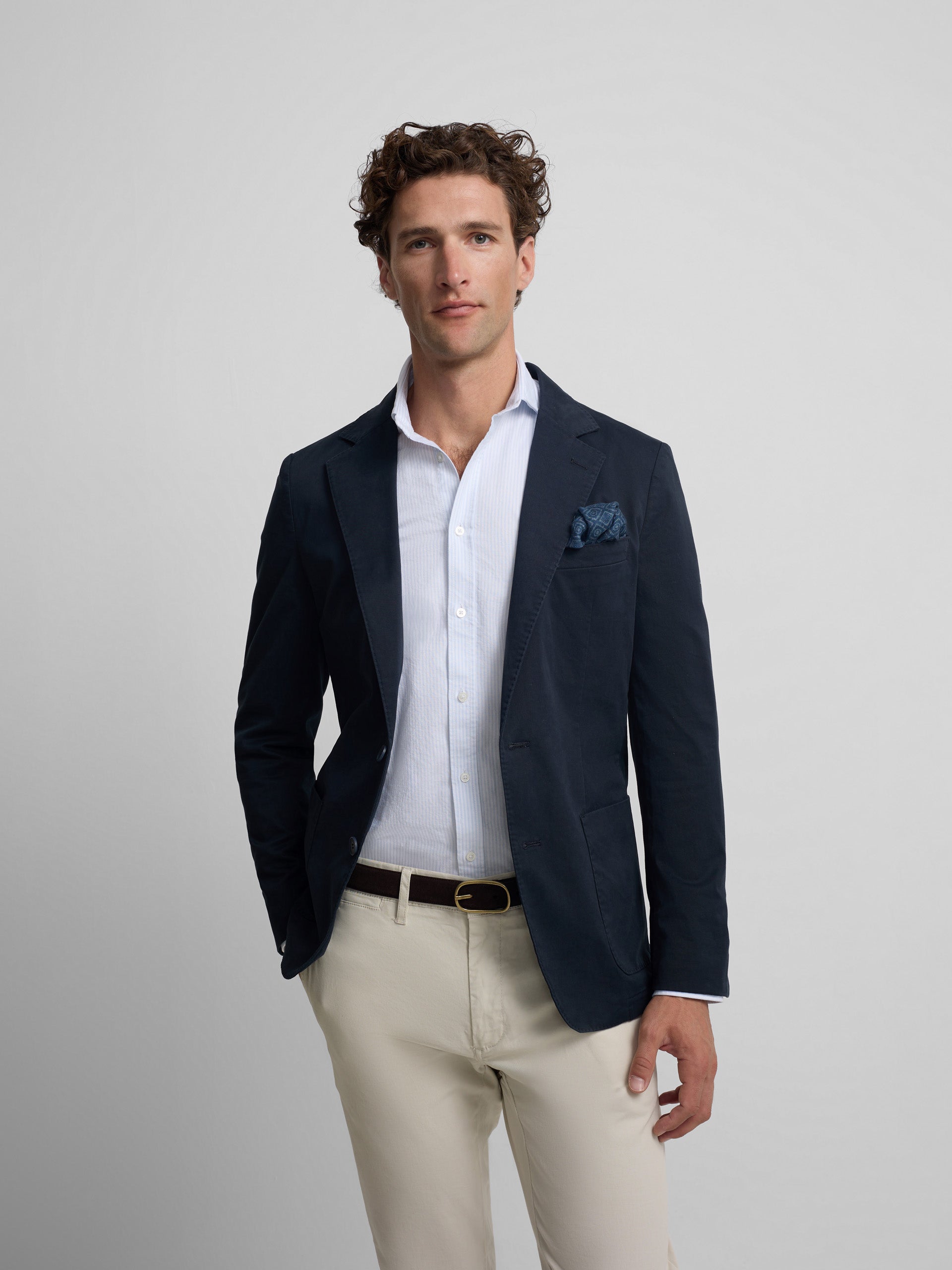 Blazer décontracté bleu marine