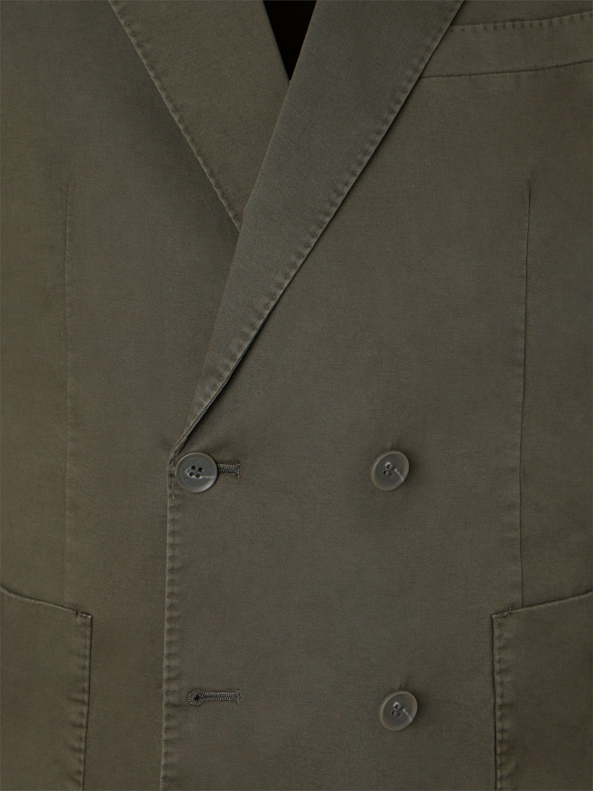 Green casual double-breasted blazer