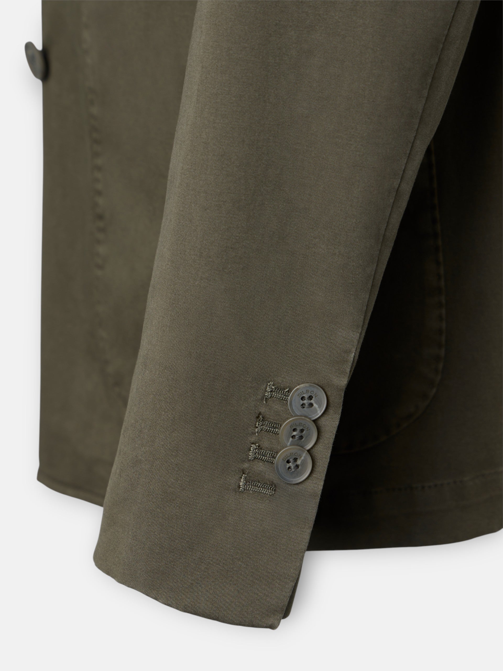 Green casual double-breasted blazer