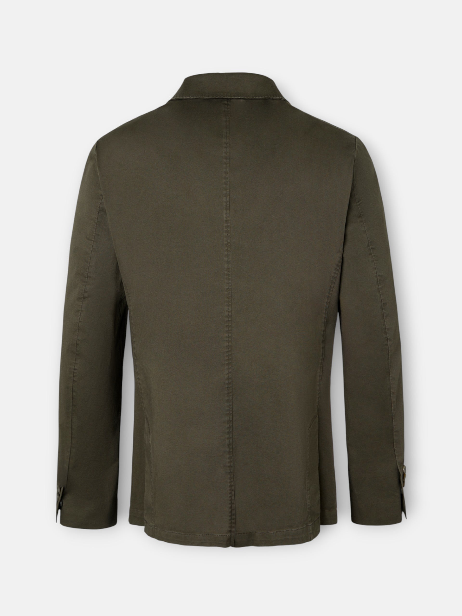 Green casual double-breasted blazer