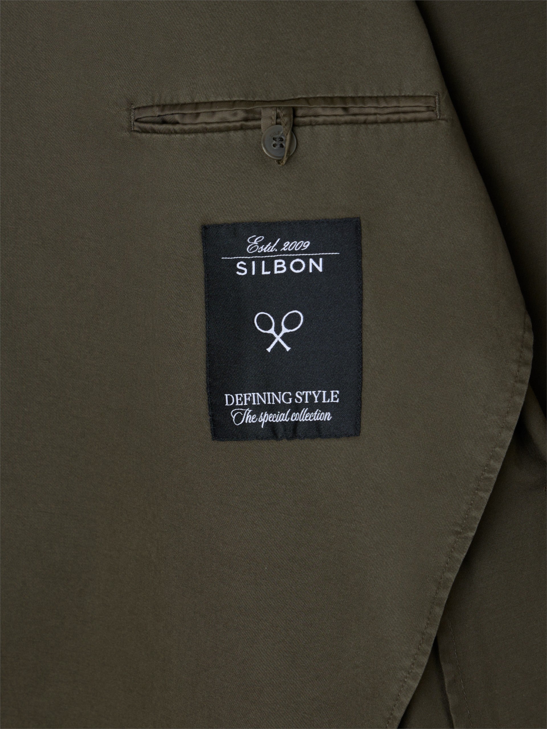 Green casual double-breasted blazer