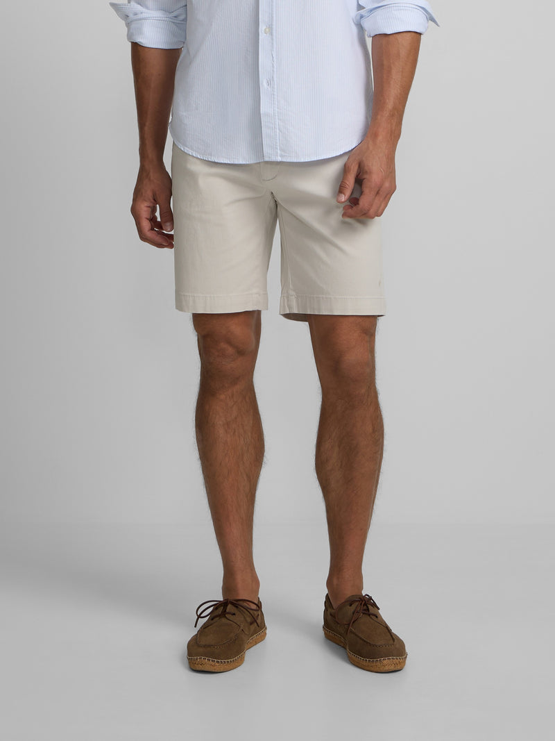 Plain beige Bermuda shorts
