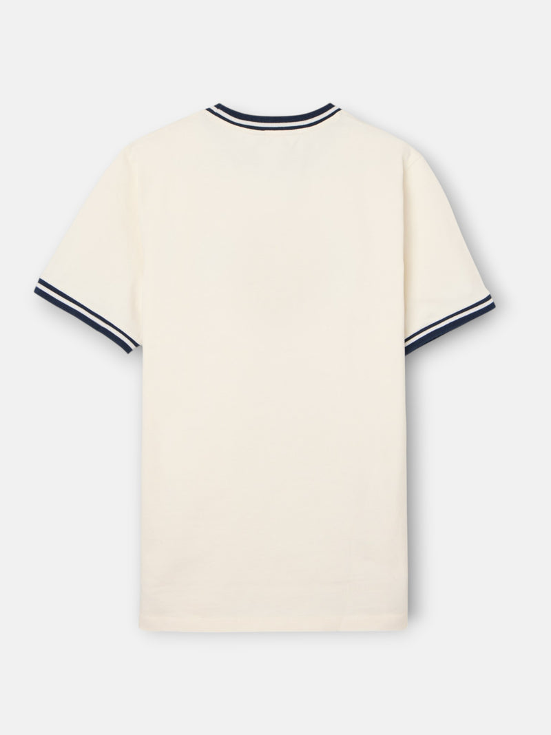 T-shirt good habits creme azul-marinho