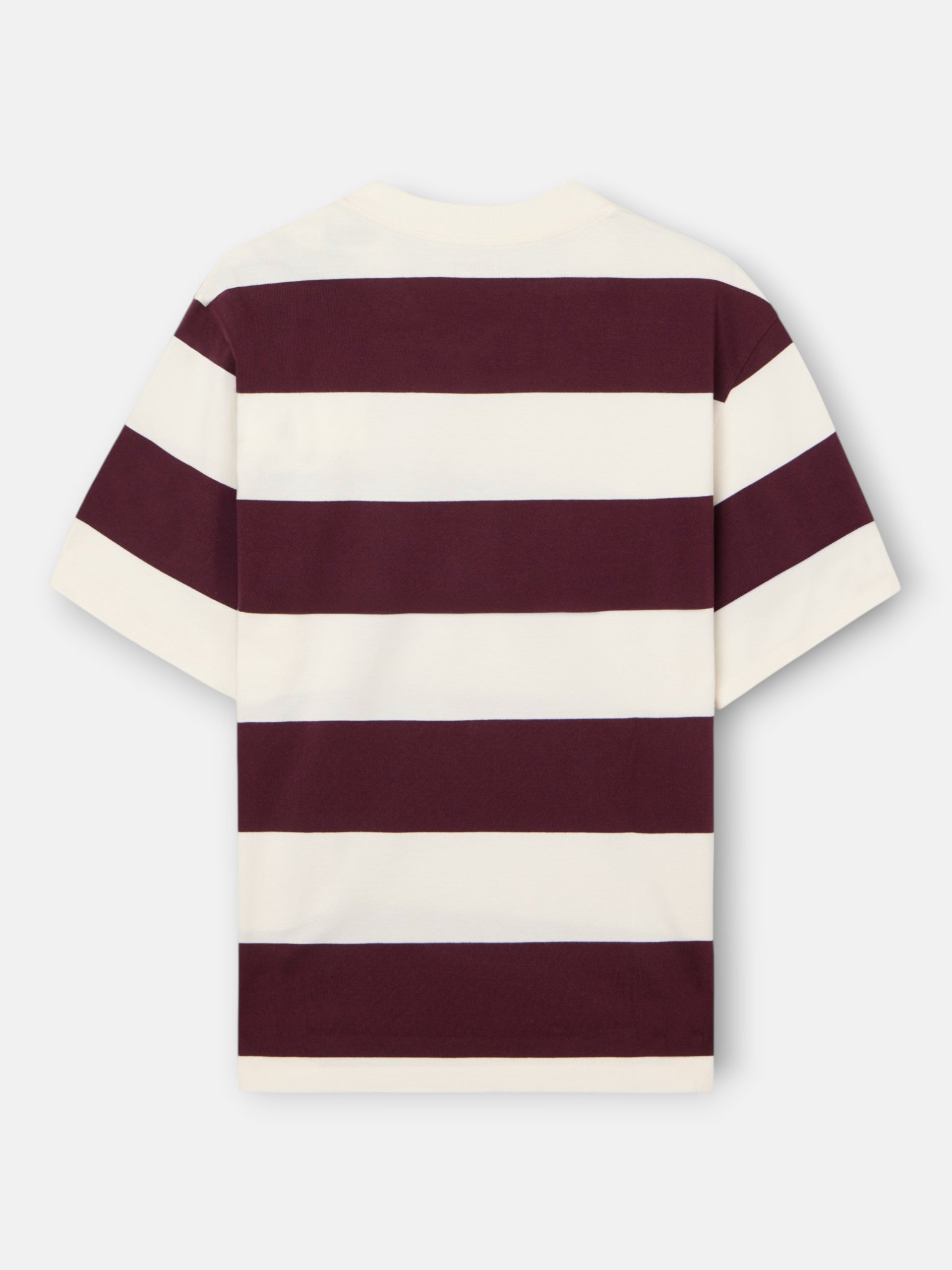 Camiseta special fit raya ancha burdeos