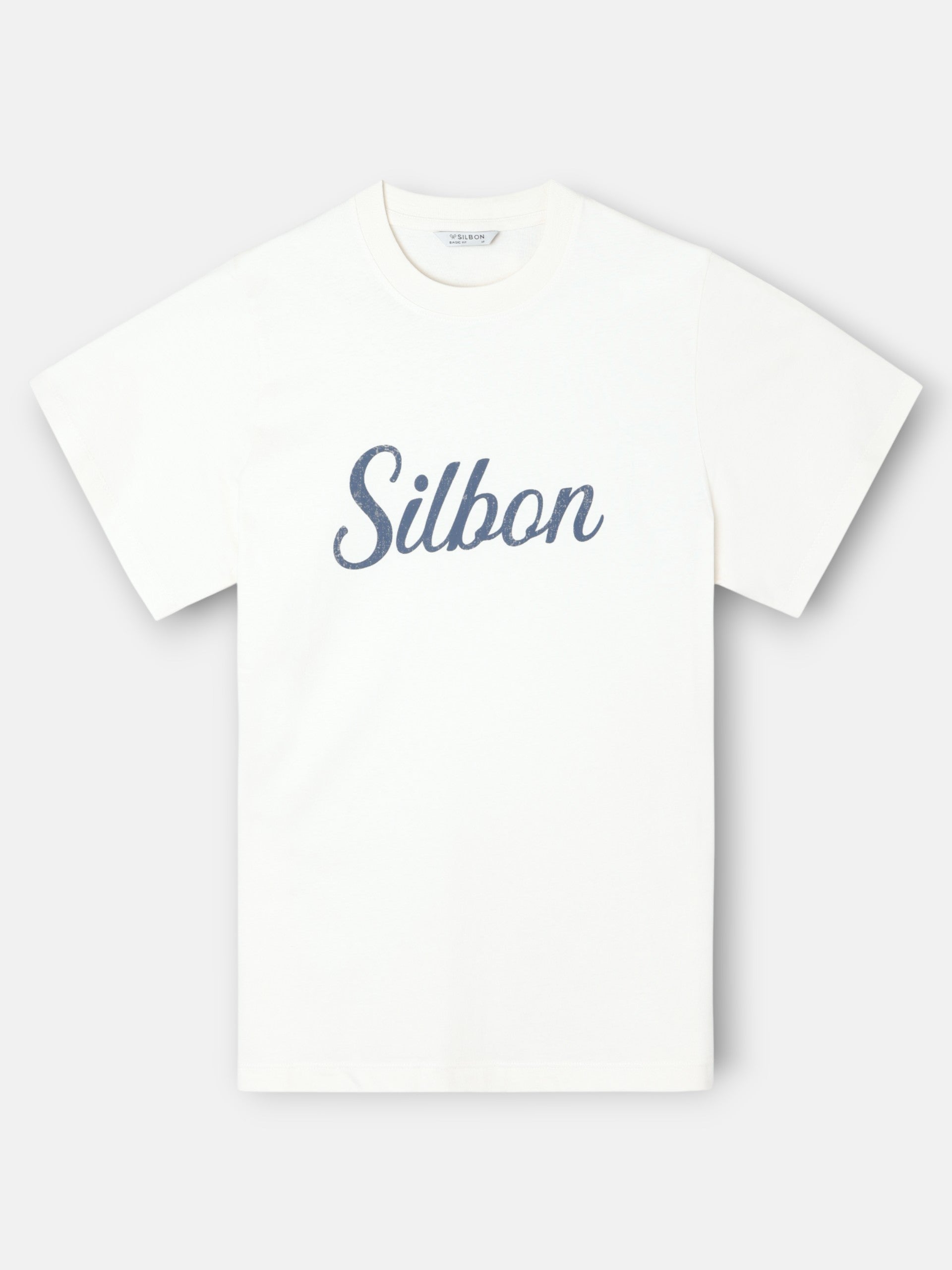 Camiseta Silbon vintage crema
