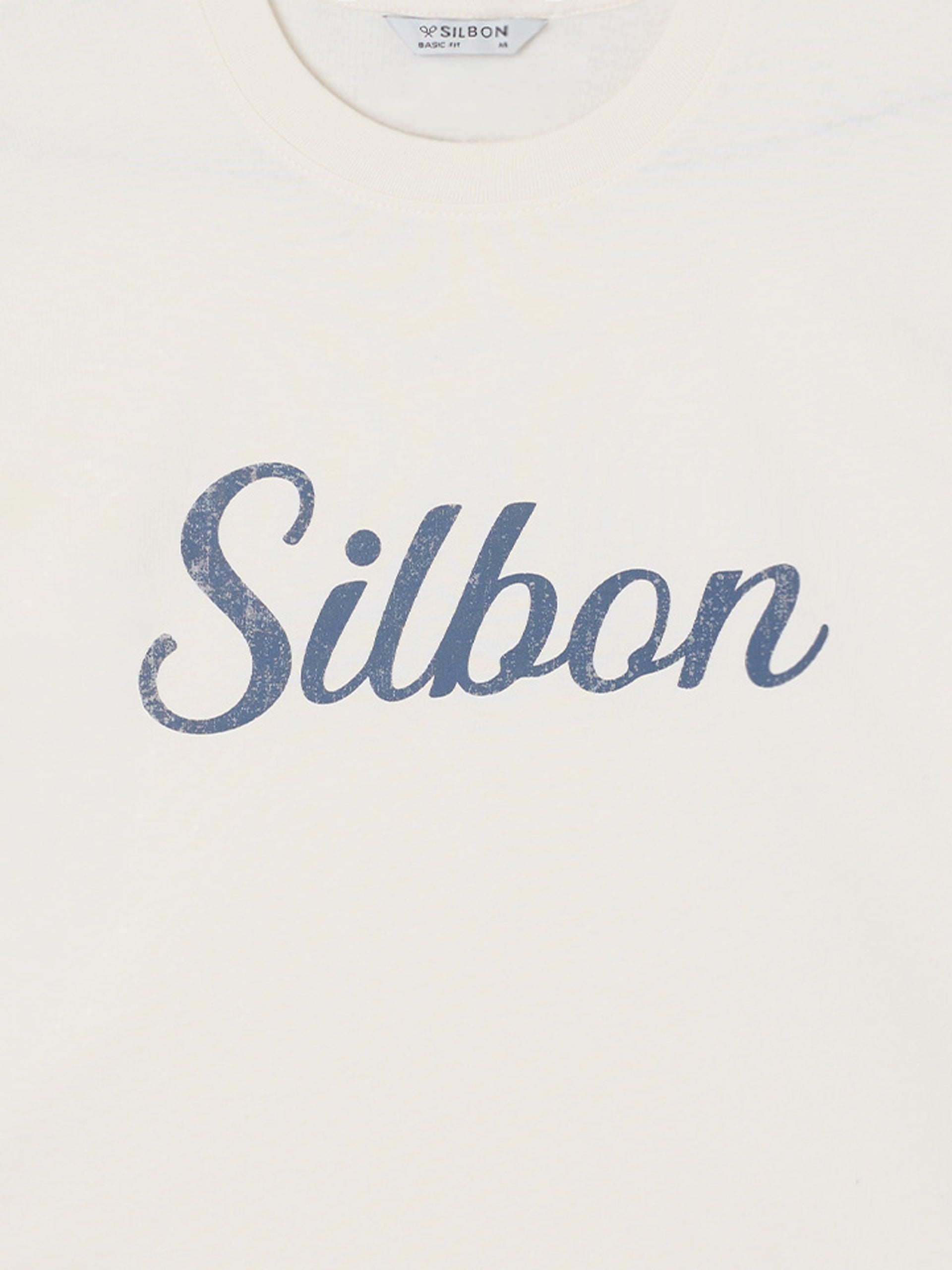 T-shirt Silbon vintage crème