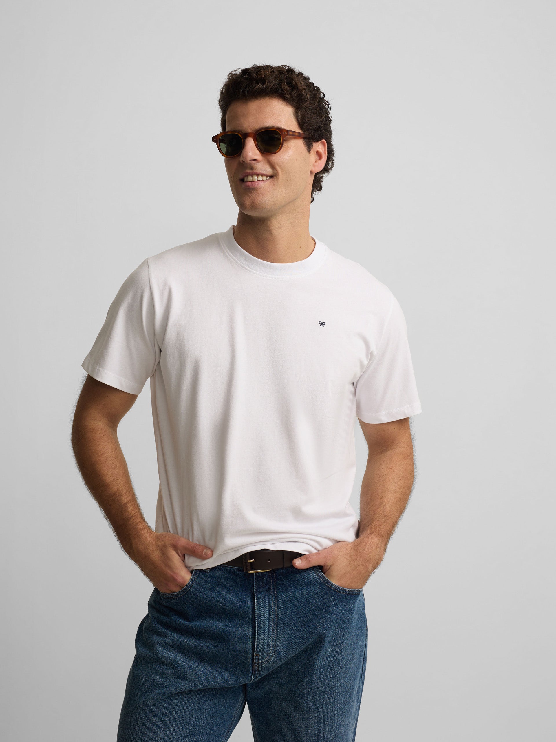 T-shirt blanc Silbon le plus heureux