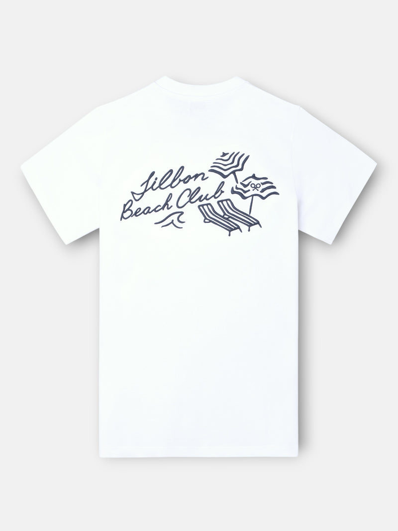 T-shirt Silbon beach club blanche