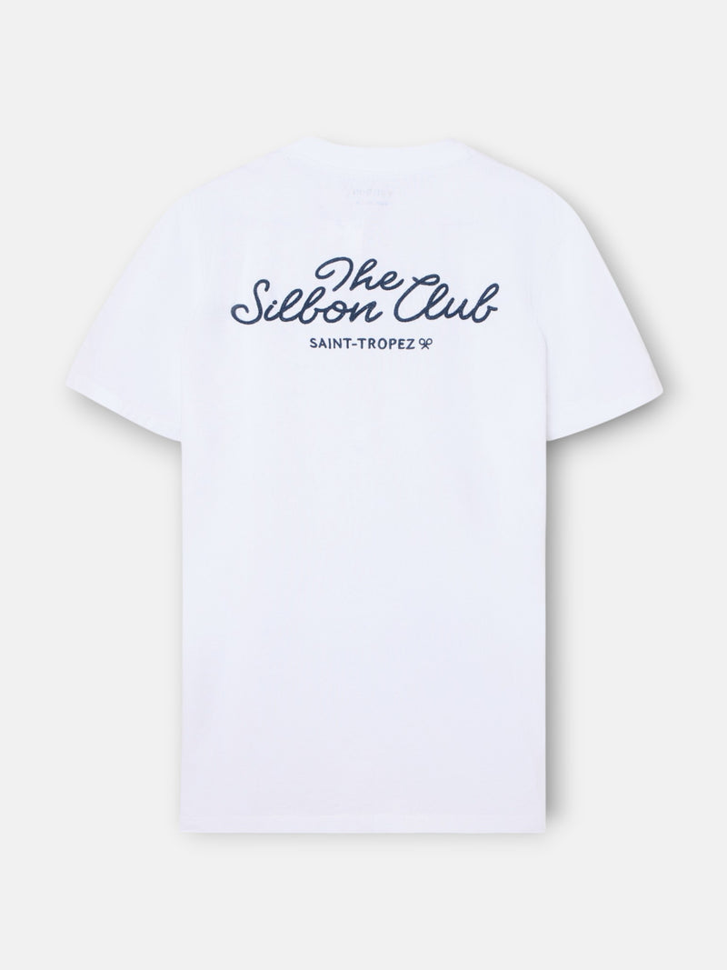 T-shirt Silbon club Saint Tropez blanc