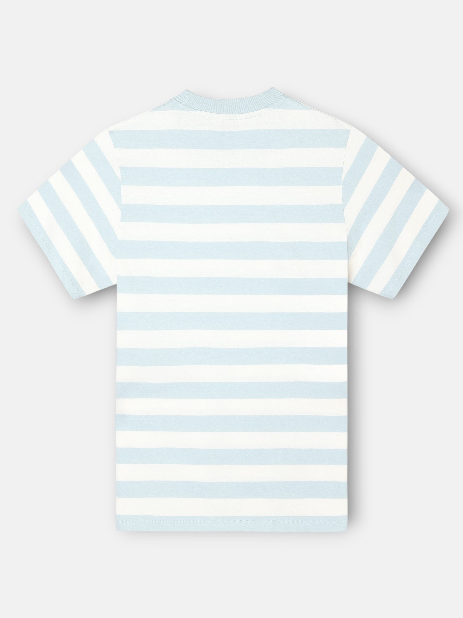 T-shirt à mini logo avec rayures aigue-marine