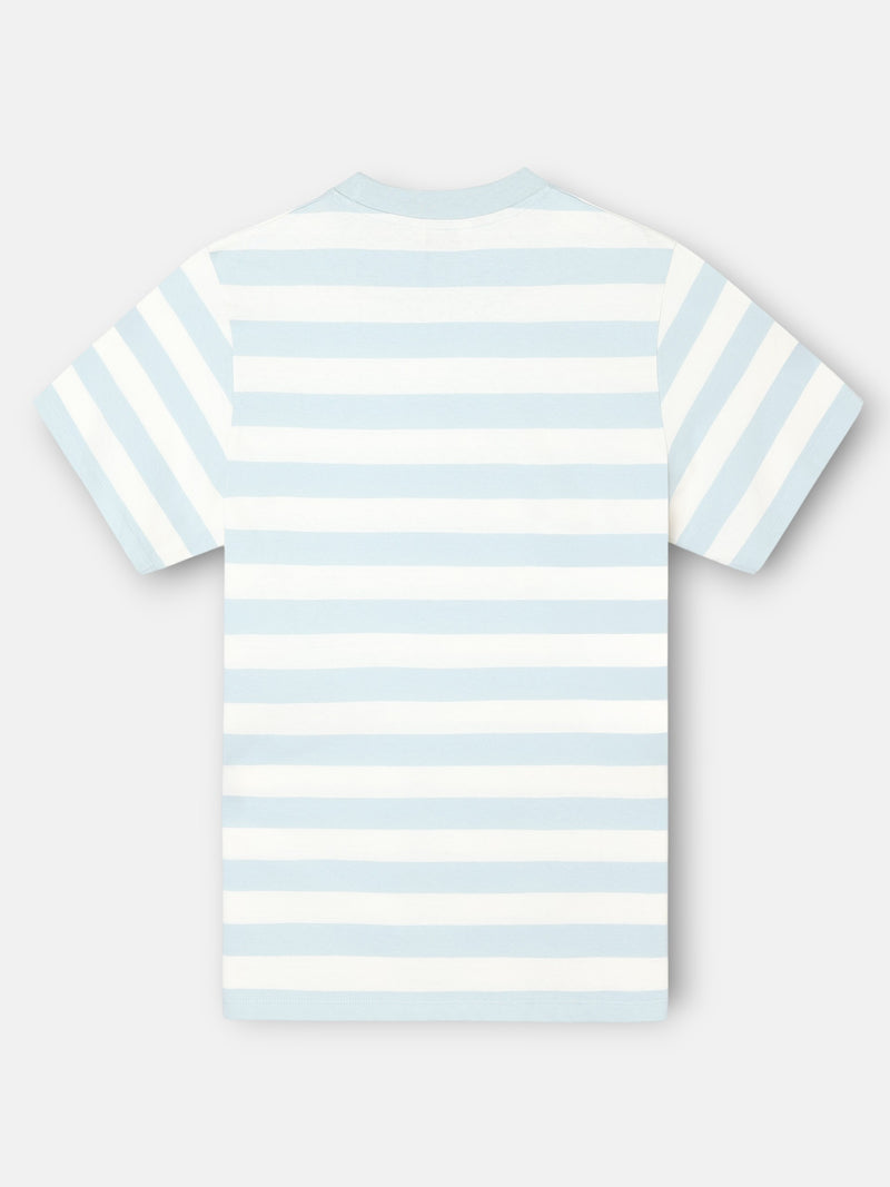 Camisola minilogo riscas azul-marinho