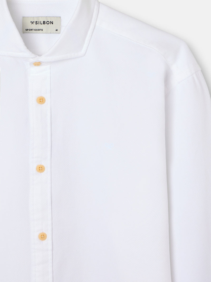Camisa sport estructura logo blanco