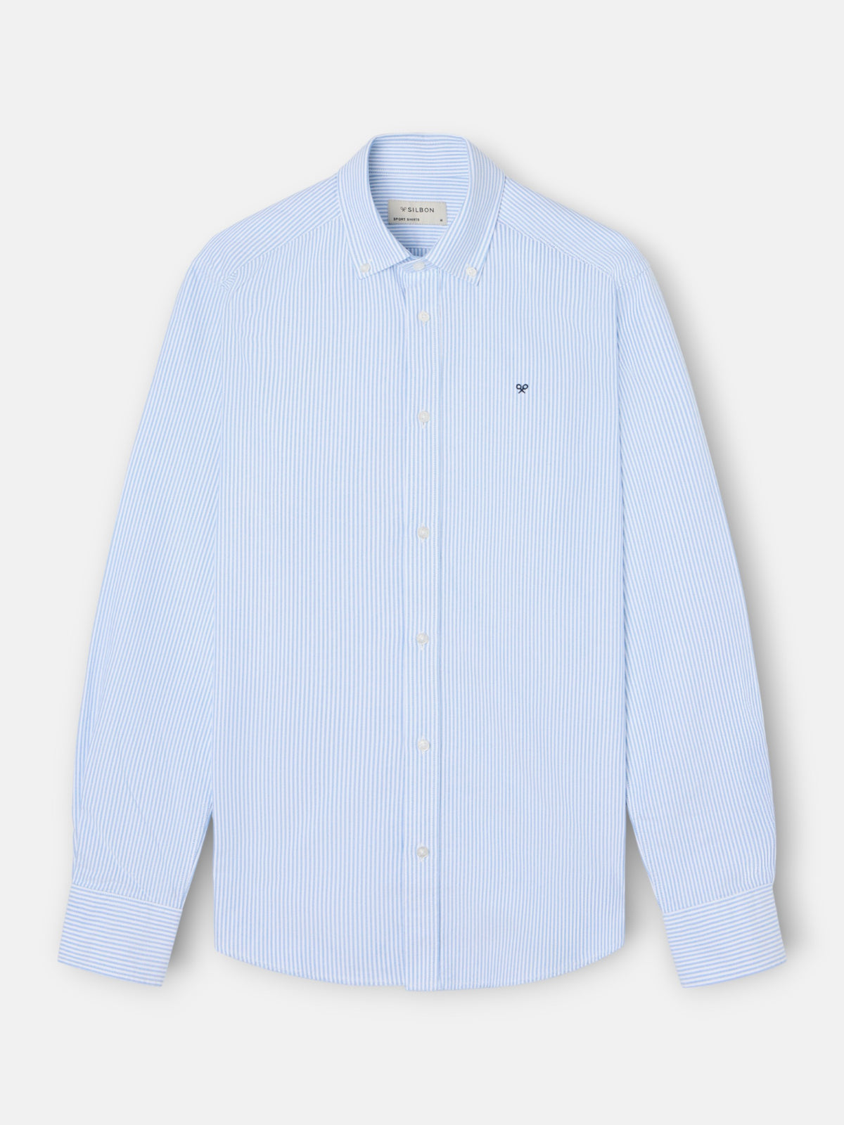 Blue striped oxford sport shirt
