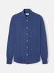 blue linen sport shirt