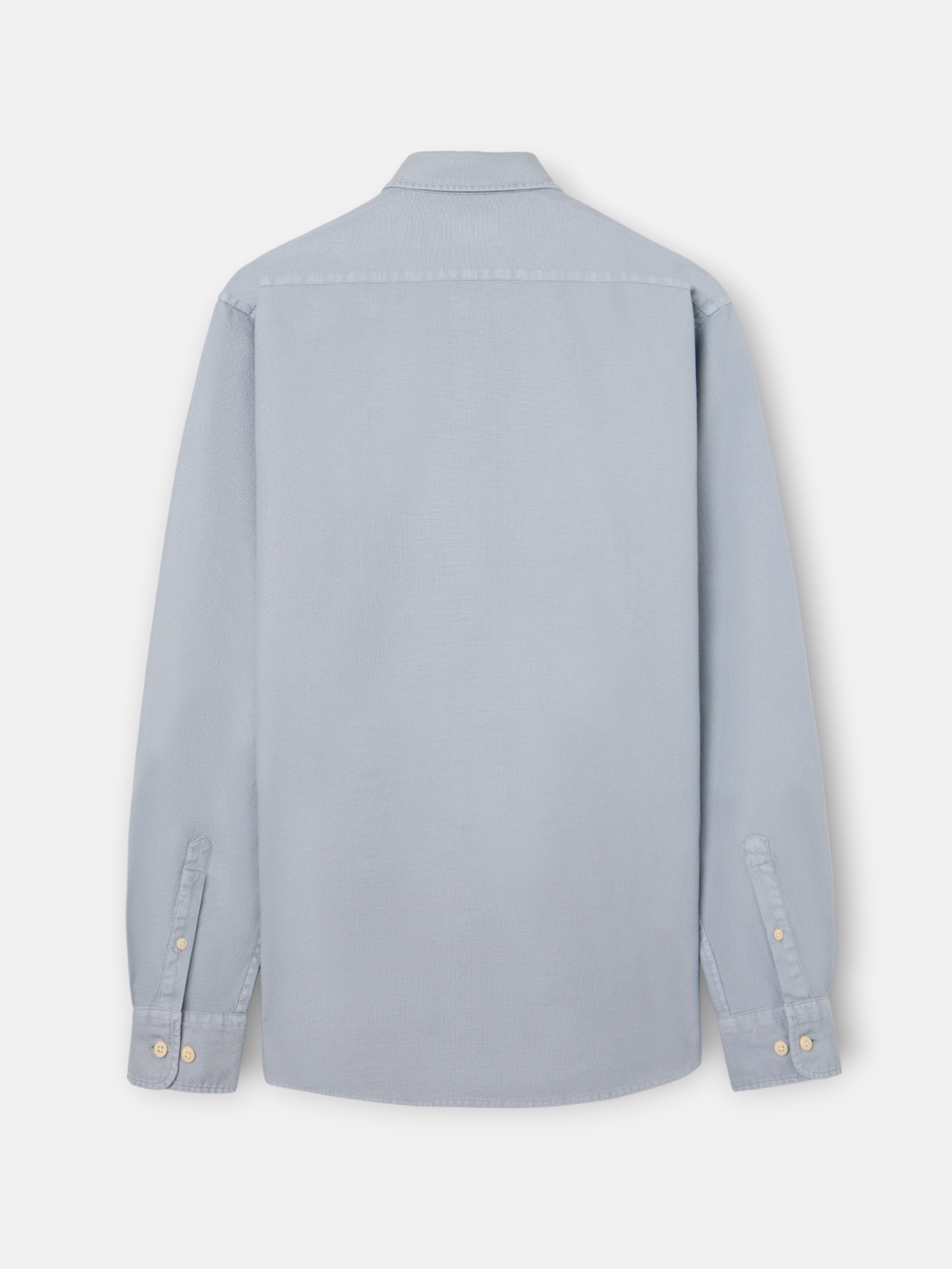 Camisa sport estructura logo azul gris