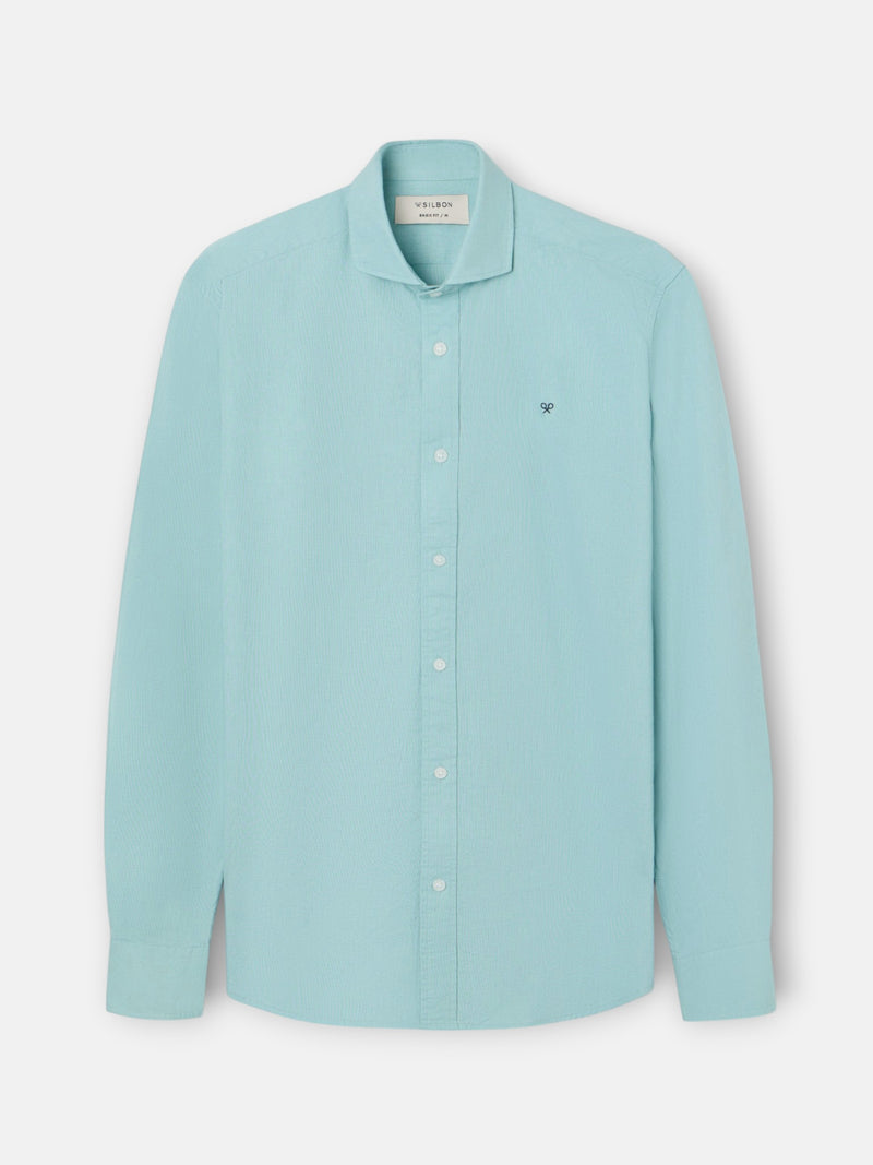 Camisa sport summer lino aguamarina