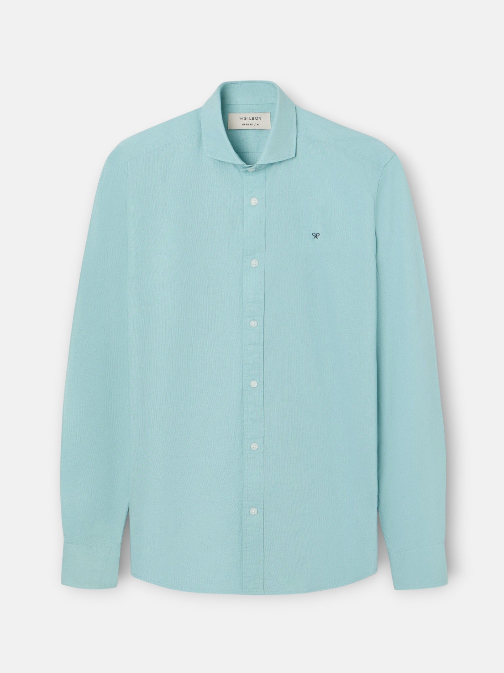 Camisa sport summer linho água-marinha