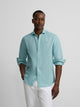 Camisa sport summer linho água-marinha