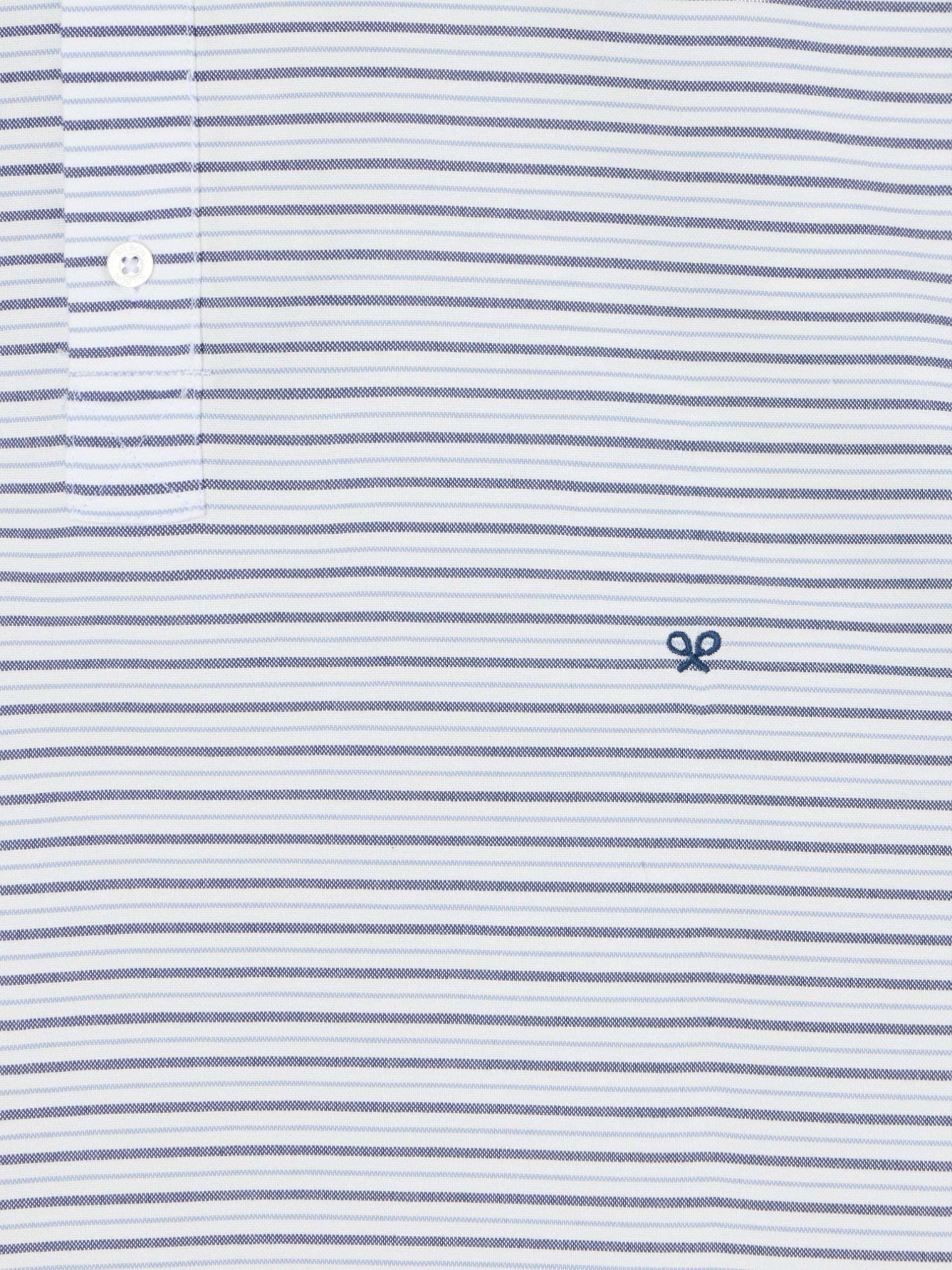 Polo desportivo oxford riscas multicolor azul