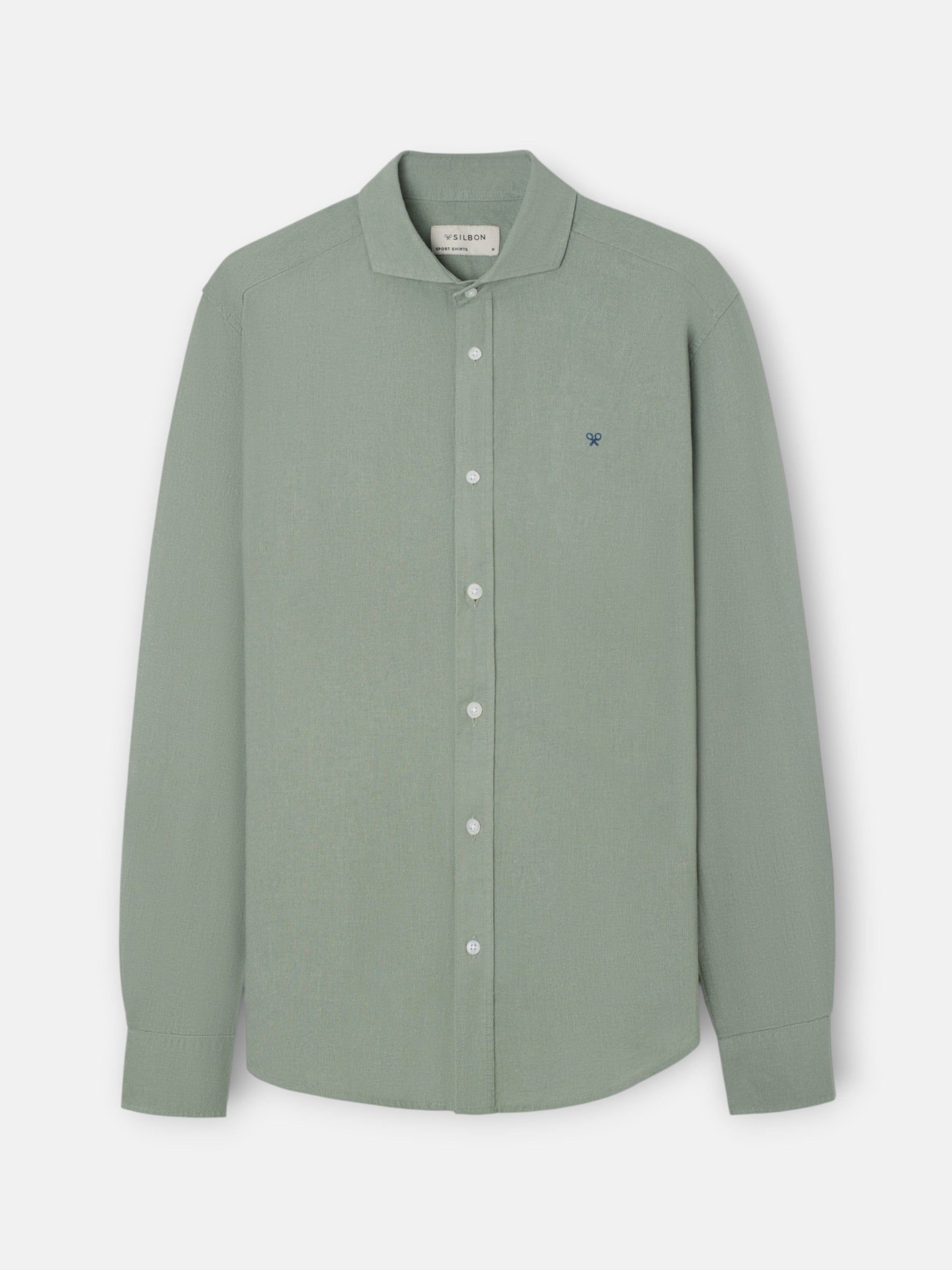 Green linen sport shirt