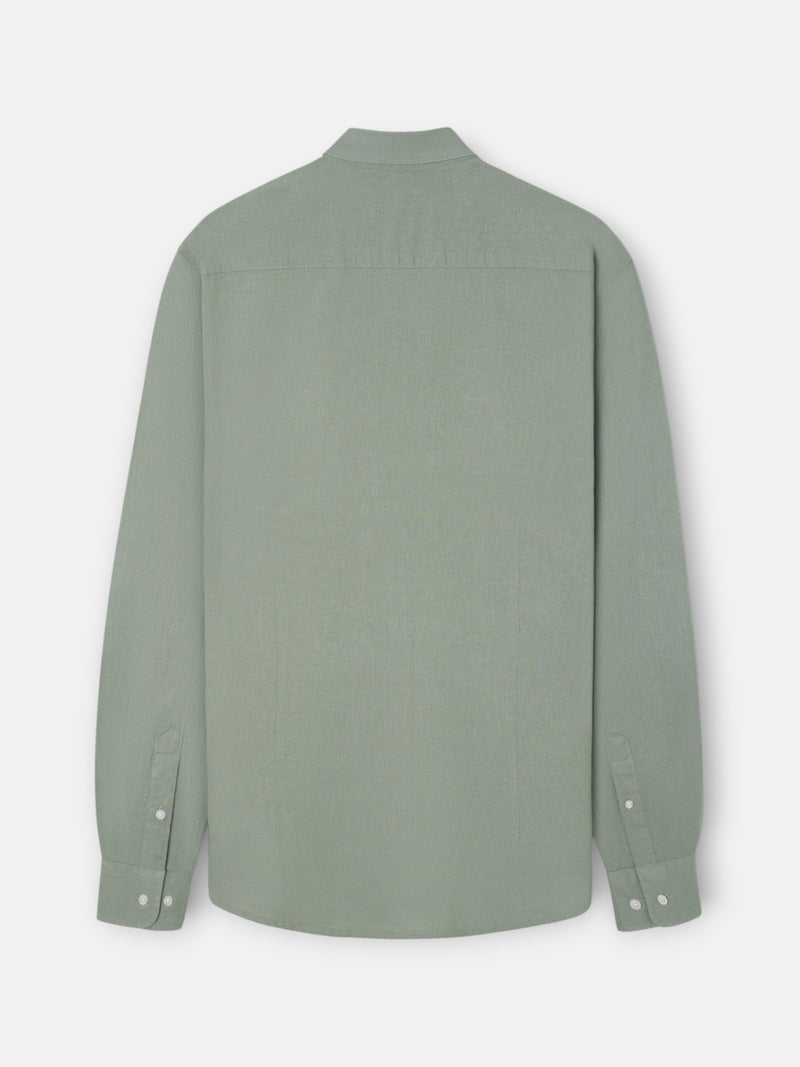 Chemise sport en lin verte