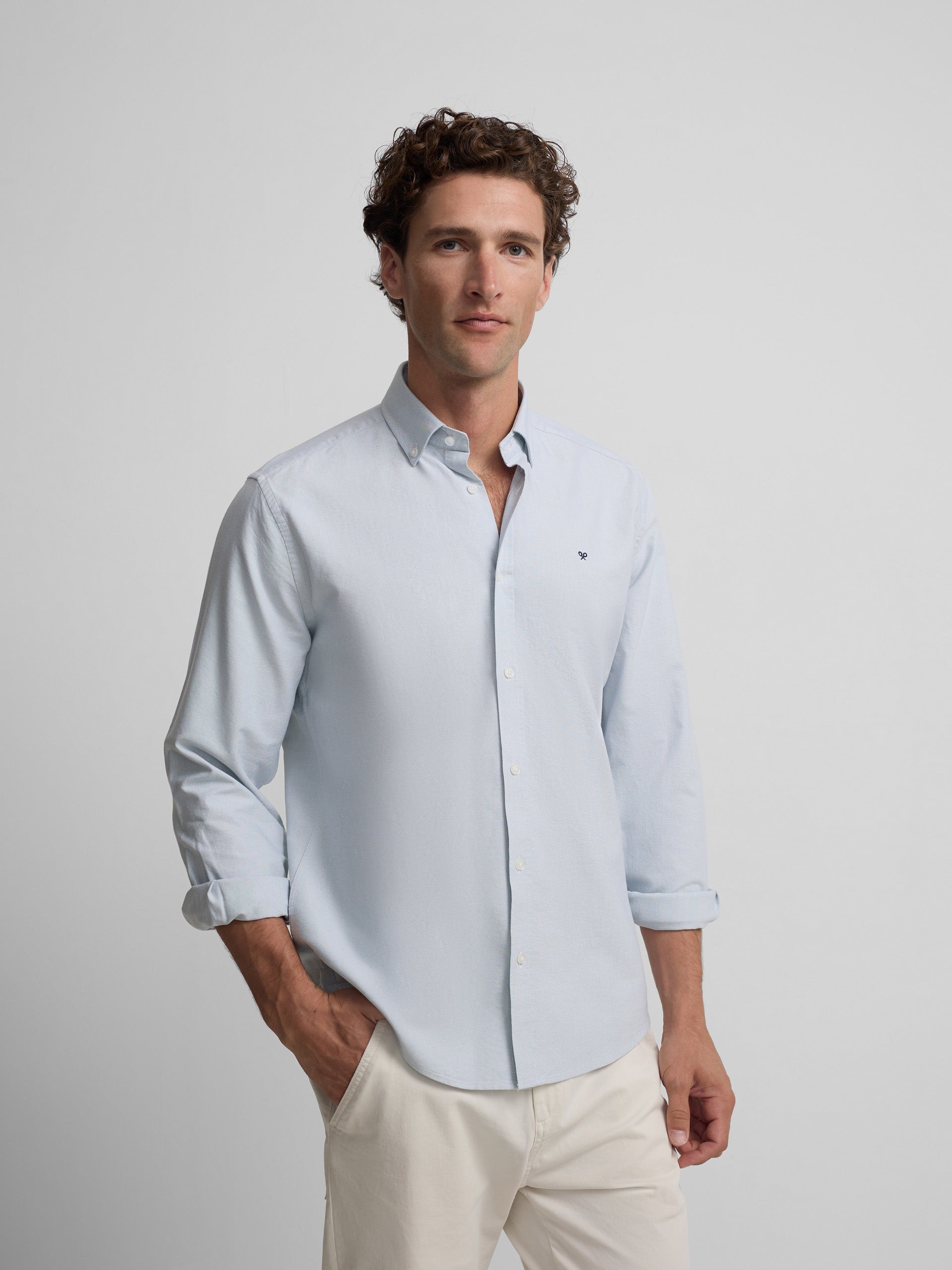 Chemise sport oxford vert clair