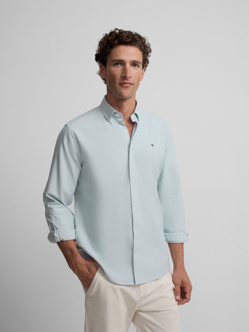Camisa sport oxford verde claro