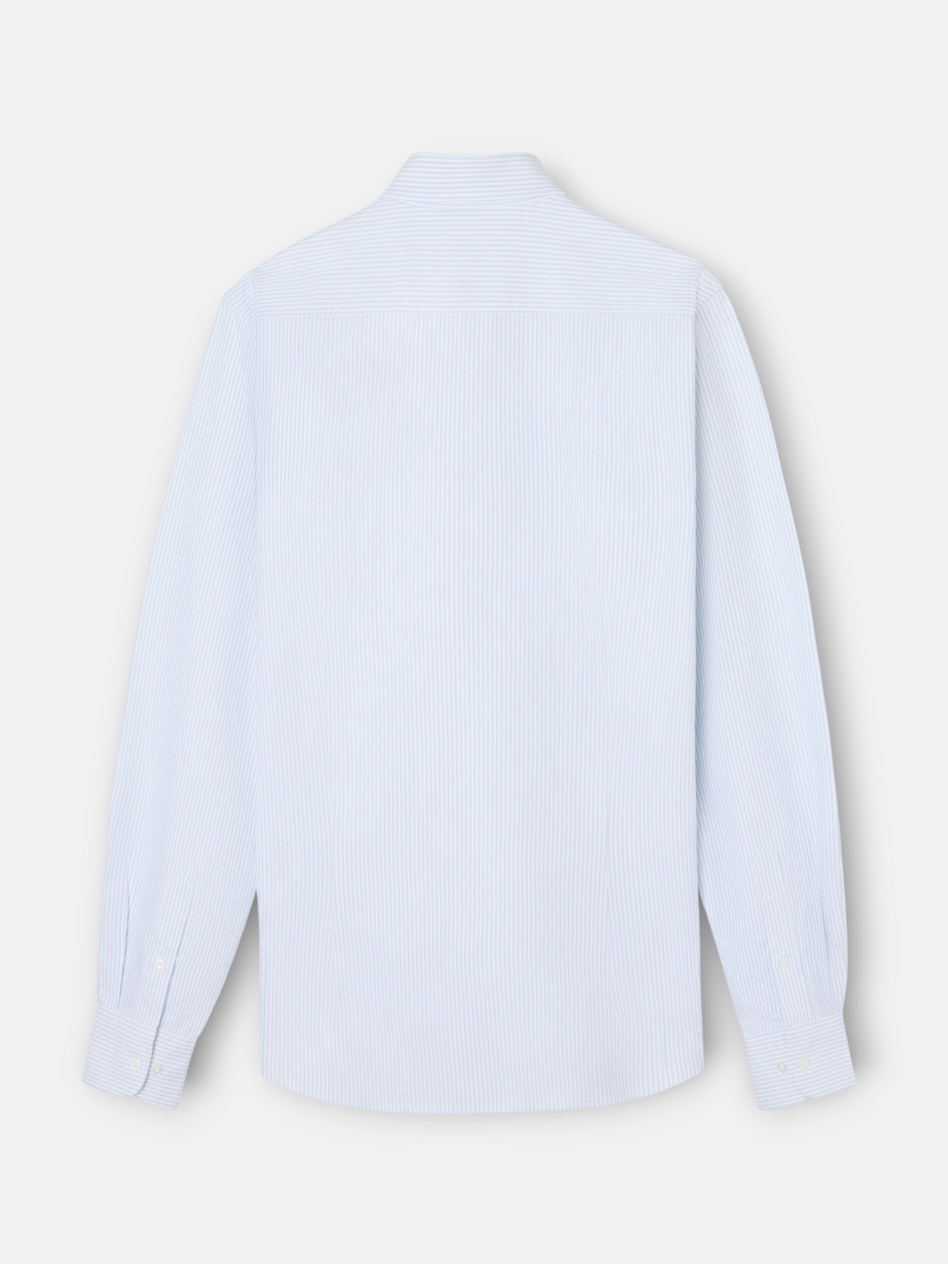 Camisa sport oxford rayas verde claro