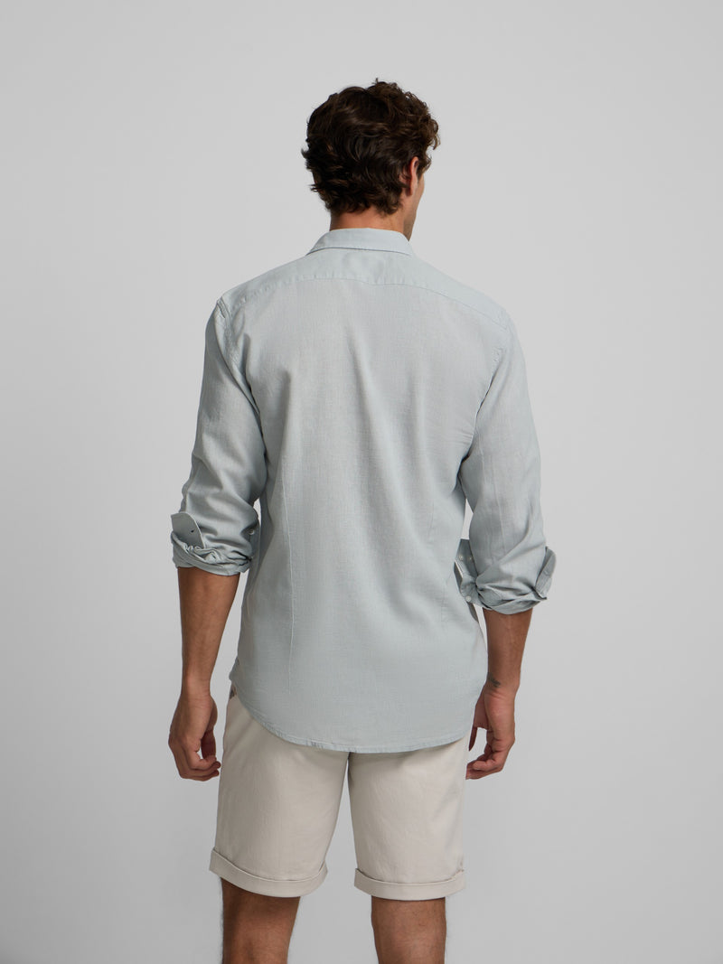 Chemise sport en lin vert clair
