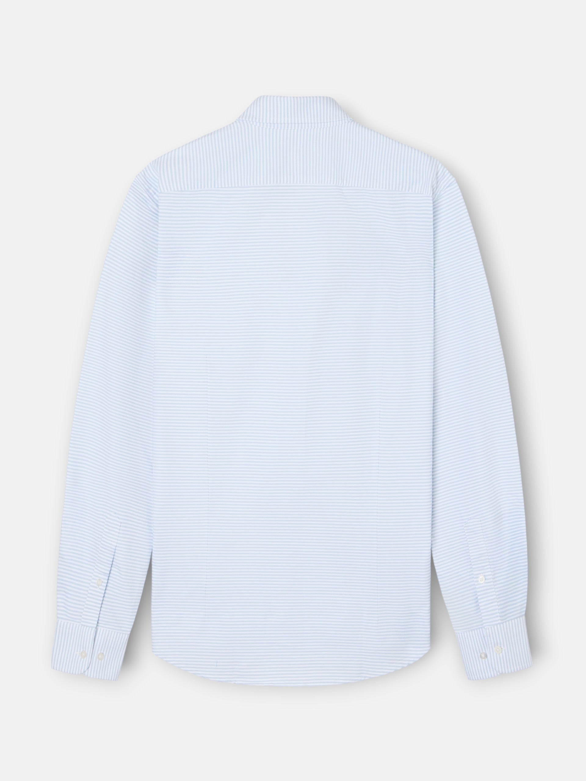 Camisa sport oxford riscas horizontais verdes