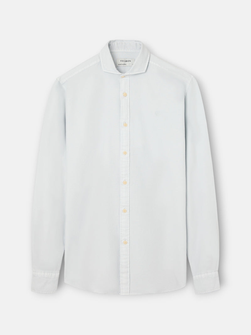 Chemise sport à structure logo vert clair