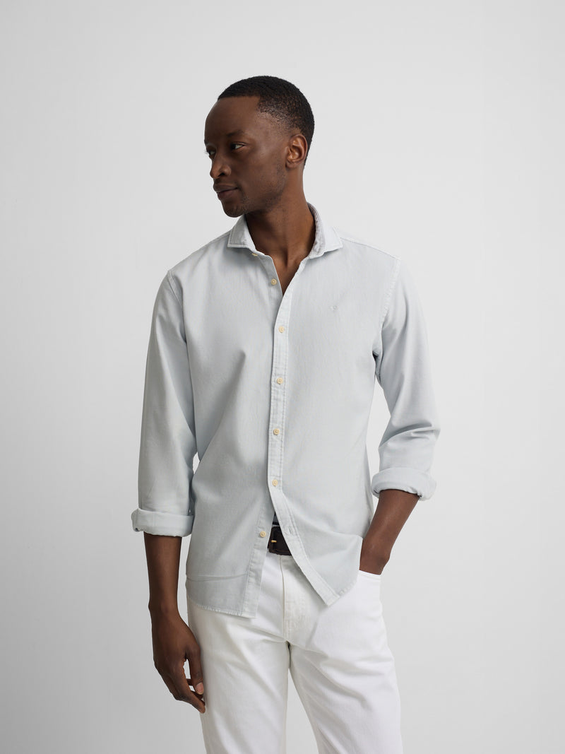 Chemise sport à structure logo vert clair