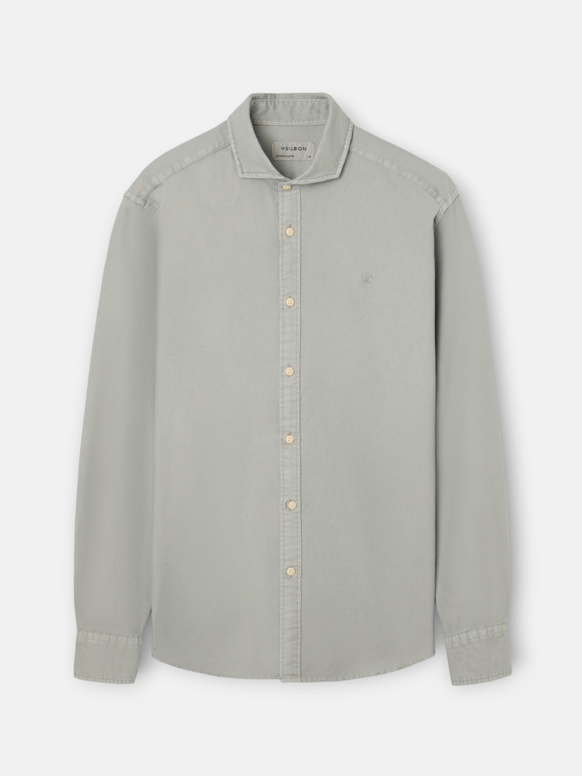 Camisa sport estructura logo verde medio