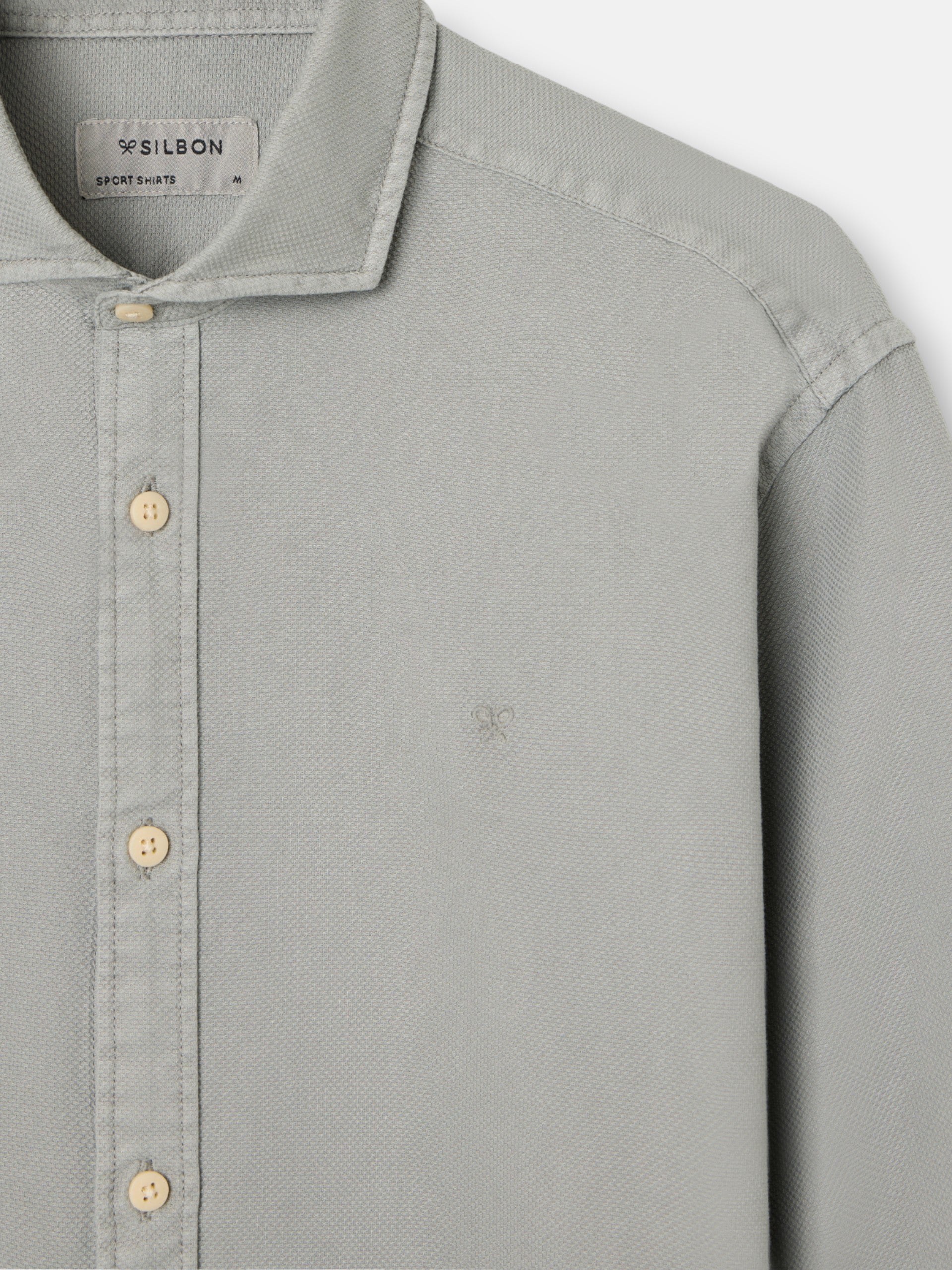 Camisa sport estructura logo verde medio