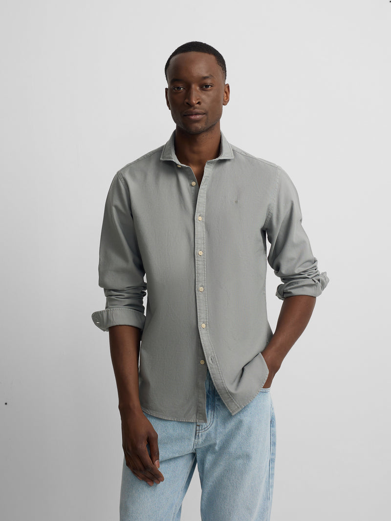Camisa sport estrutura logótipo verde médio
