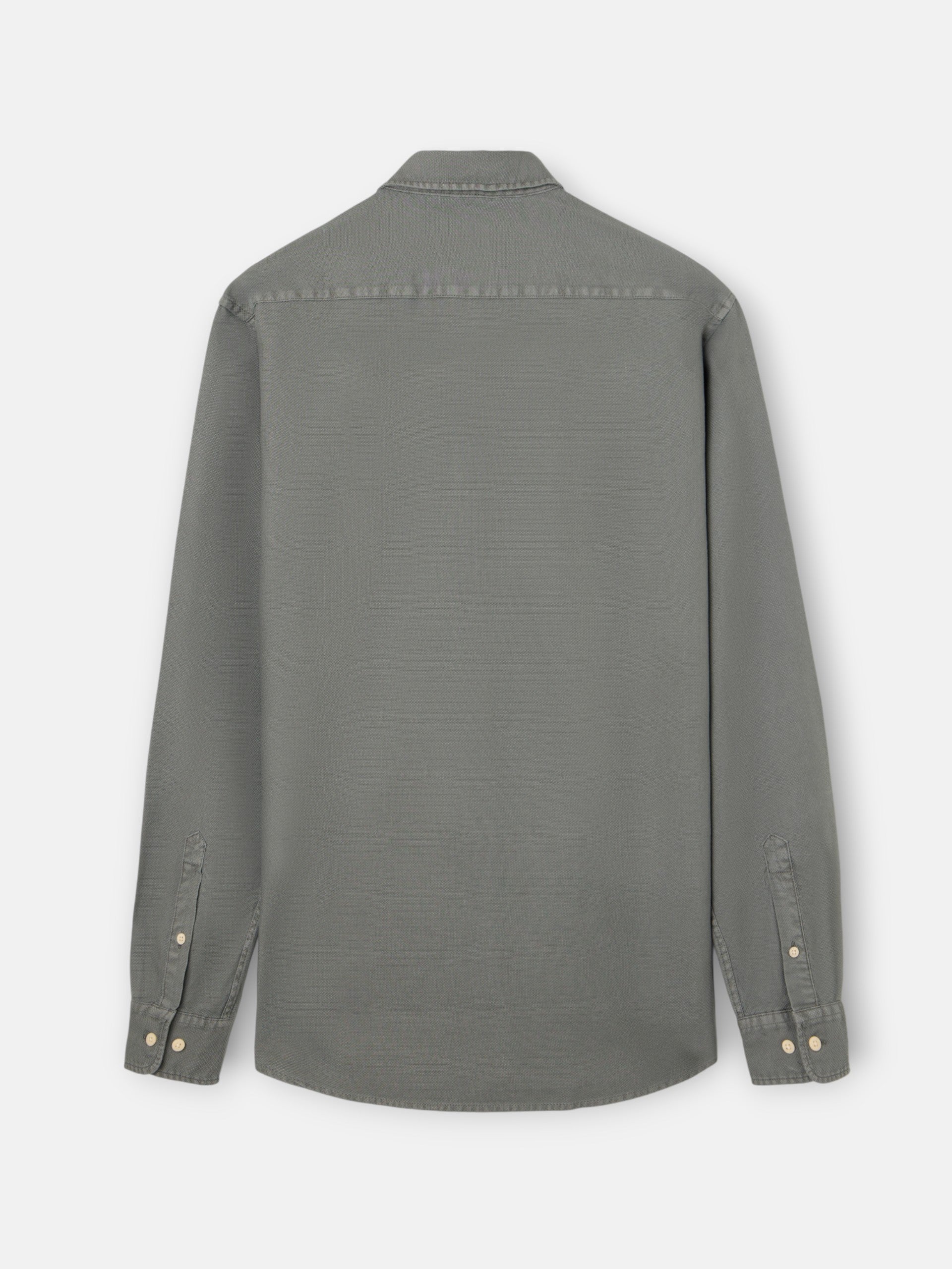 Camisa sport estructura logo verde oscuro